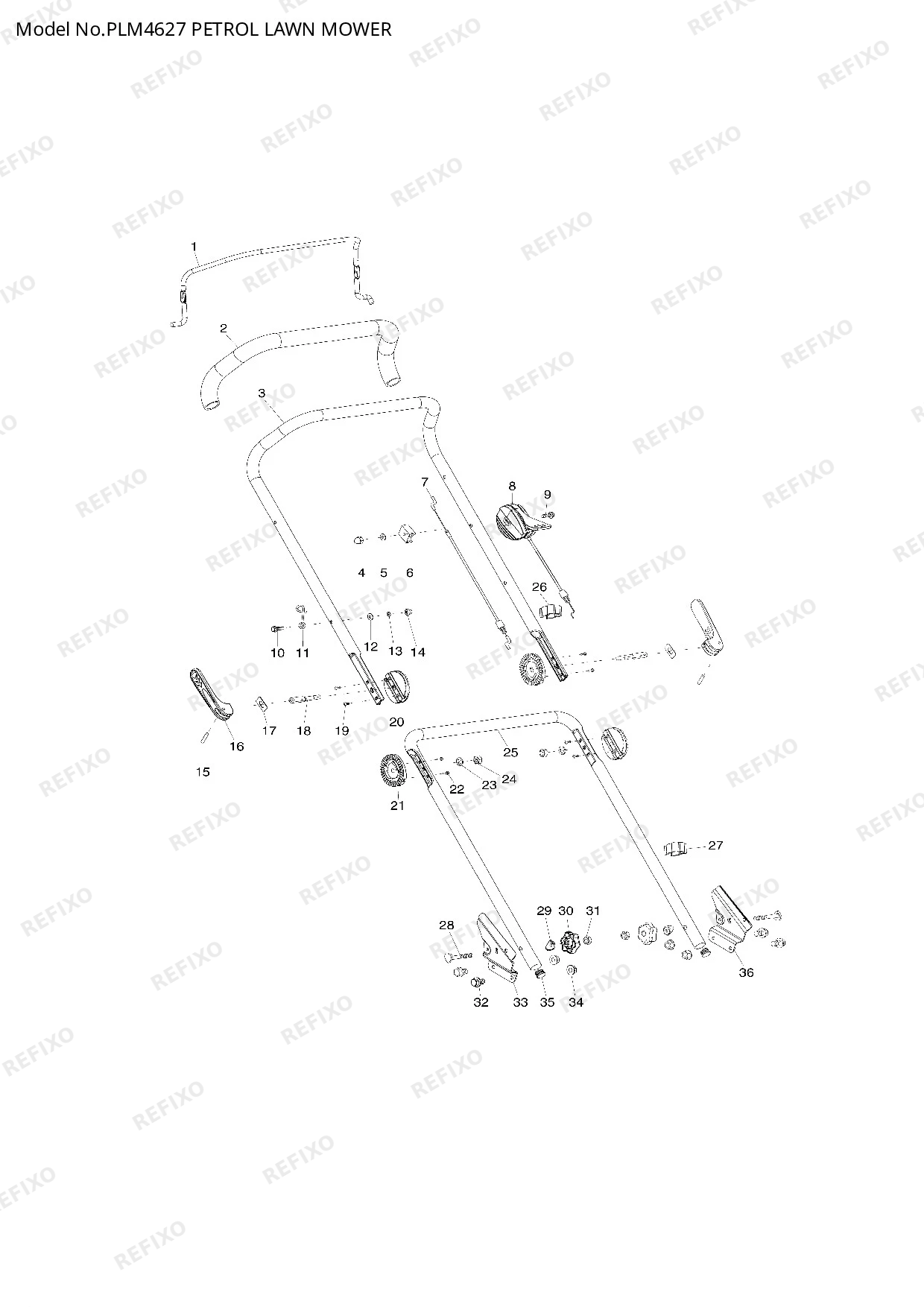 MAKITA PLM4627 — схема запчастей
