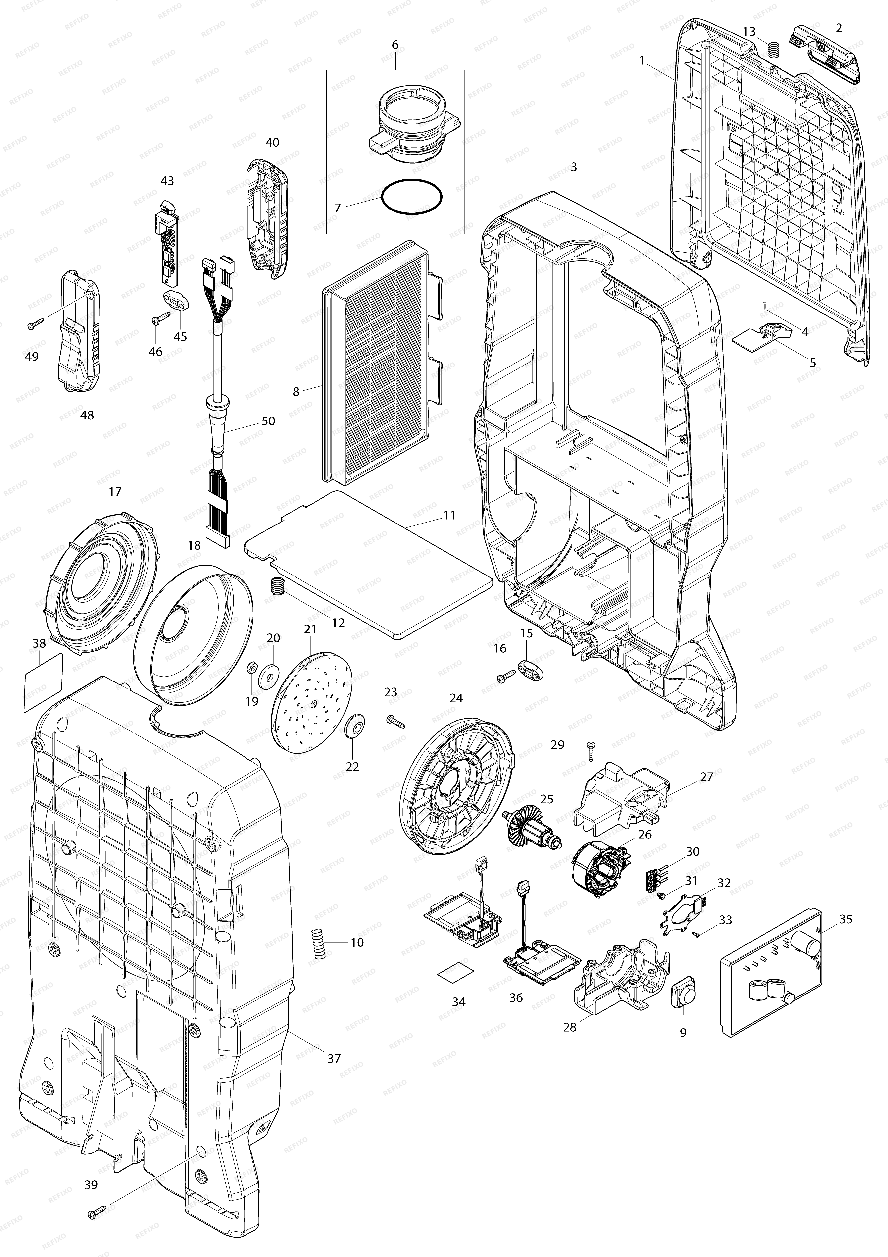 MAKITA VC011G — схема запчастей