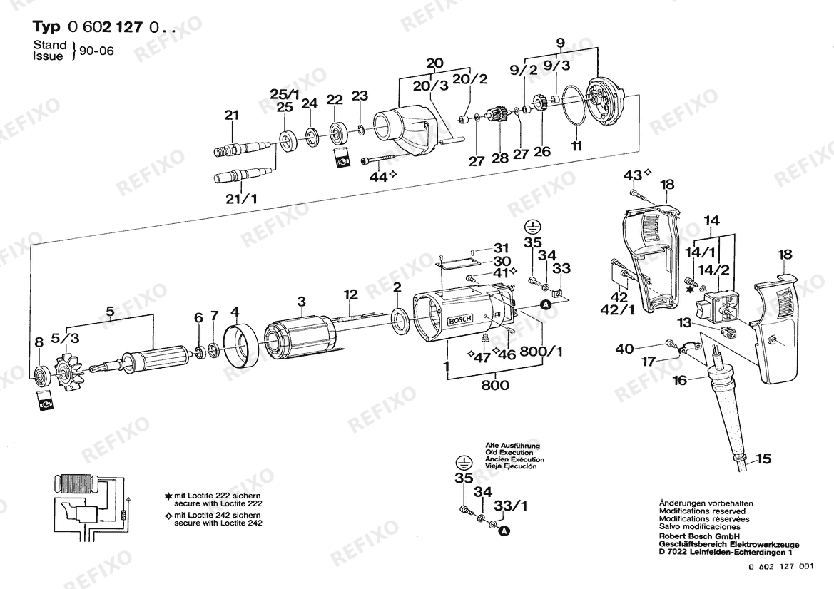 Bosch Hf- дрель GR.55 (0 602 127 066) — схема запчастей