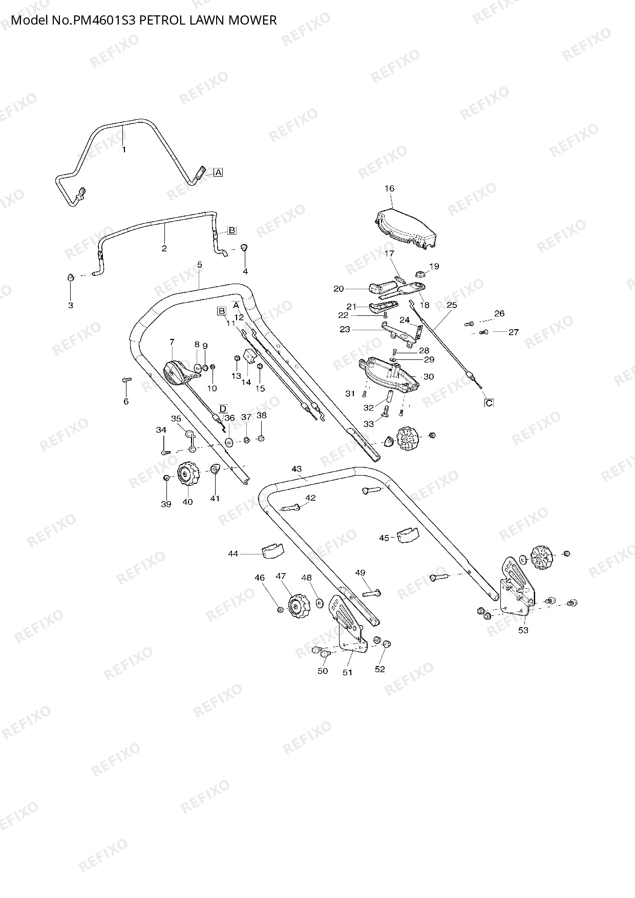 MAKITA PM4601S3 — схема запчастей