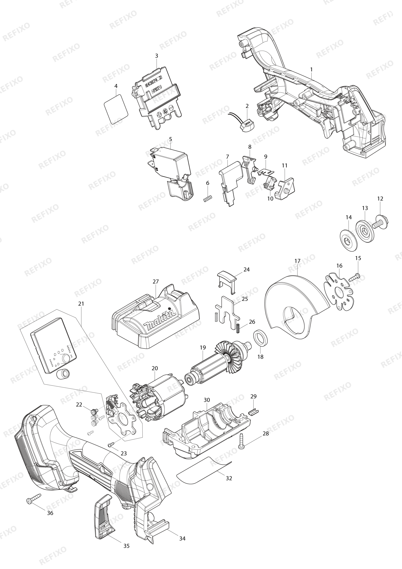 MAKITA DMC300 — схема запчастей