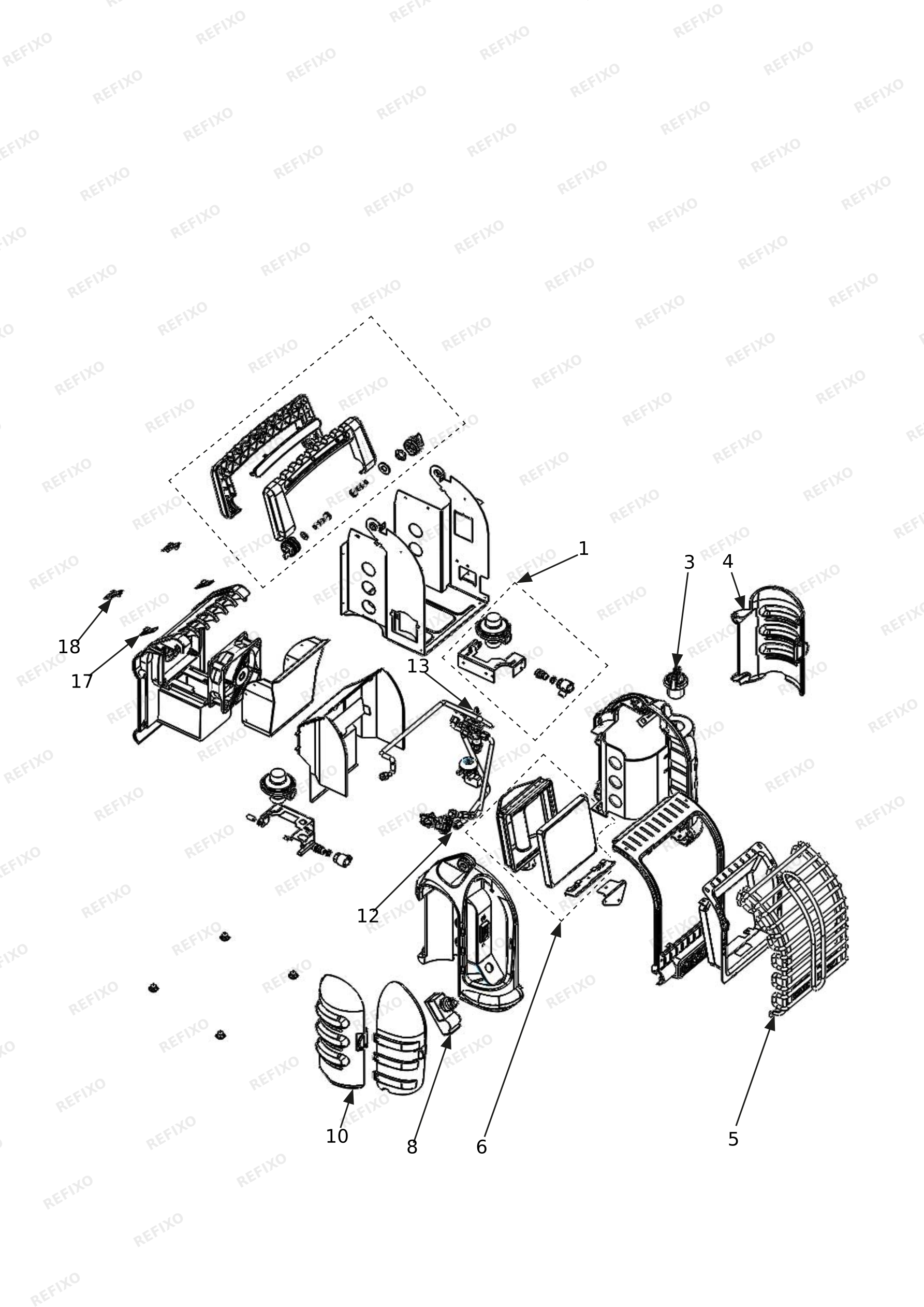 DeWalt НАГРЕВАТЕЛЬ DXRH012E — схема запчастей