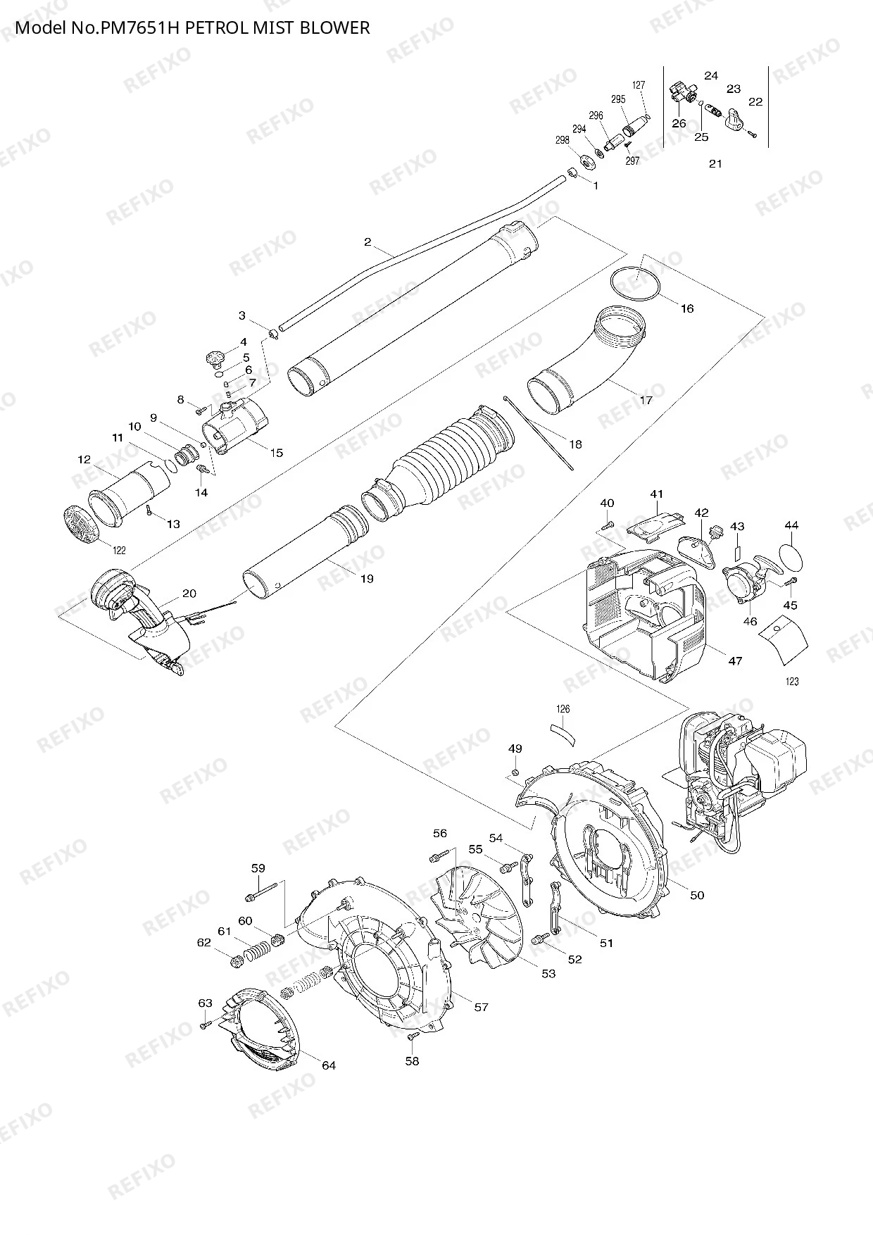 MAKITA PM7651H — схема запчастей