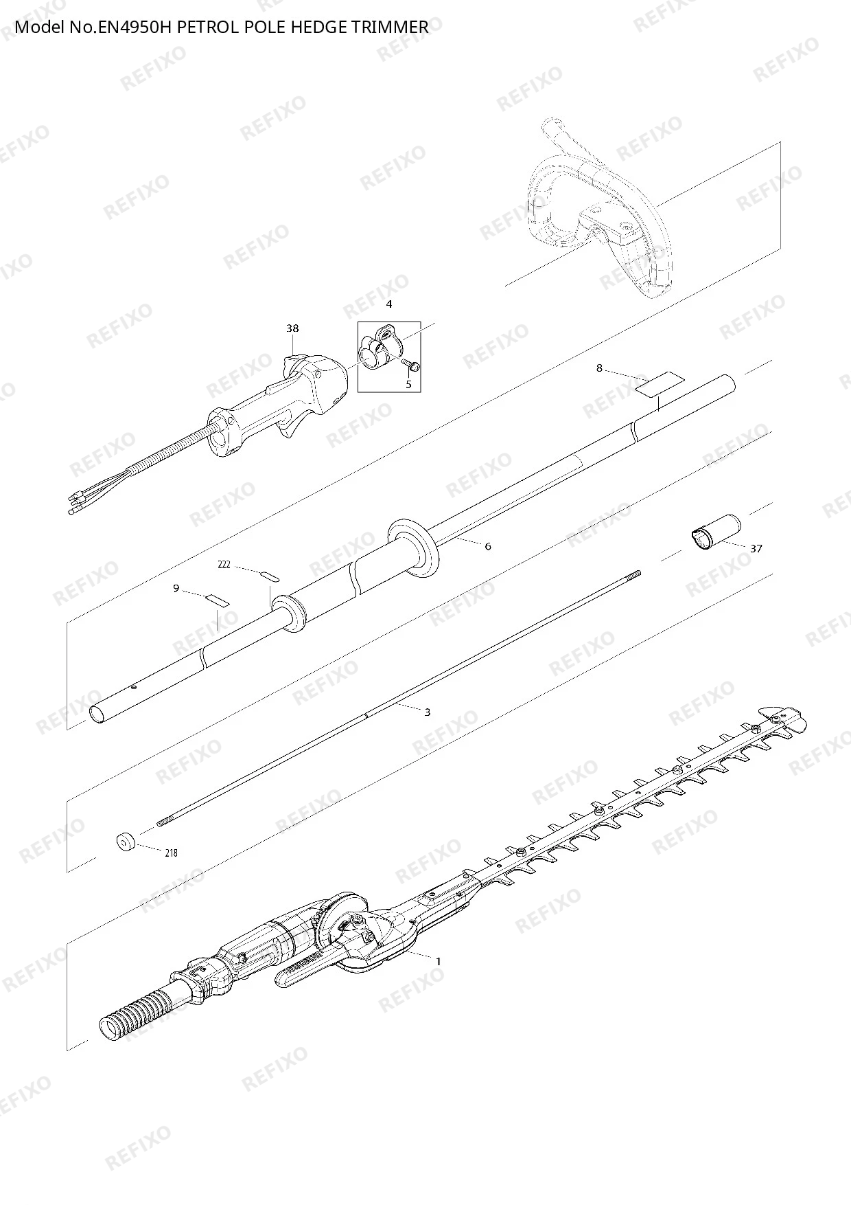 MAKITA EN4950H — схема запчастей