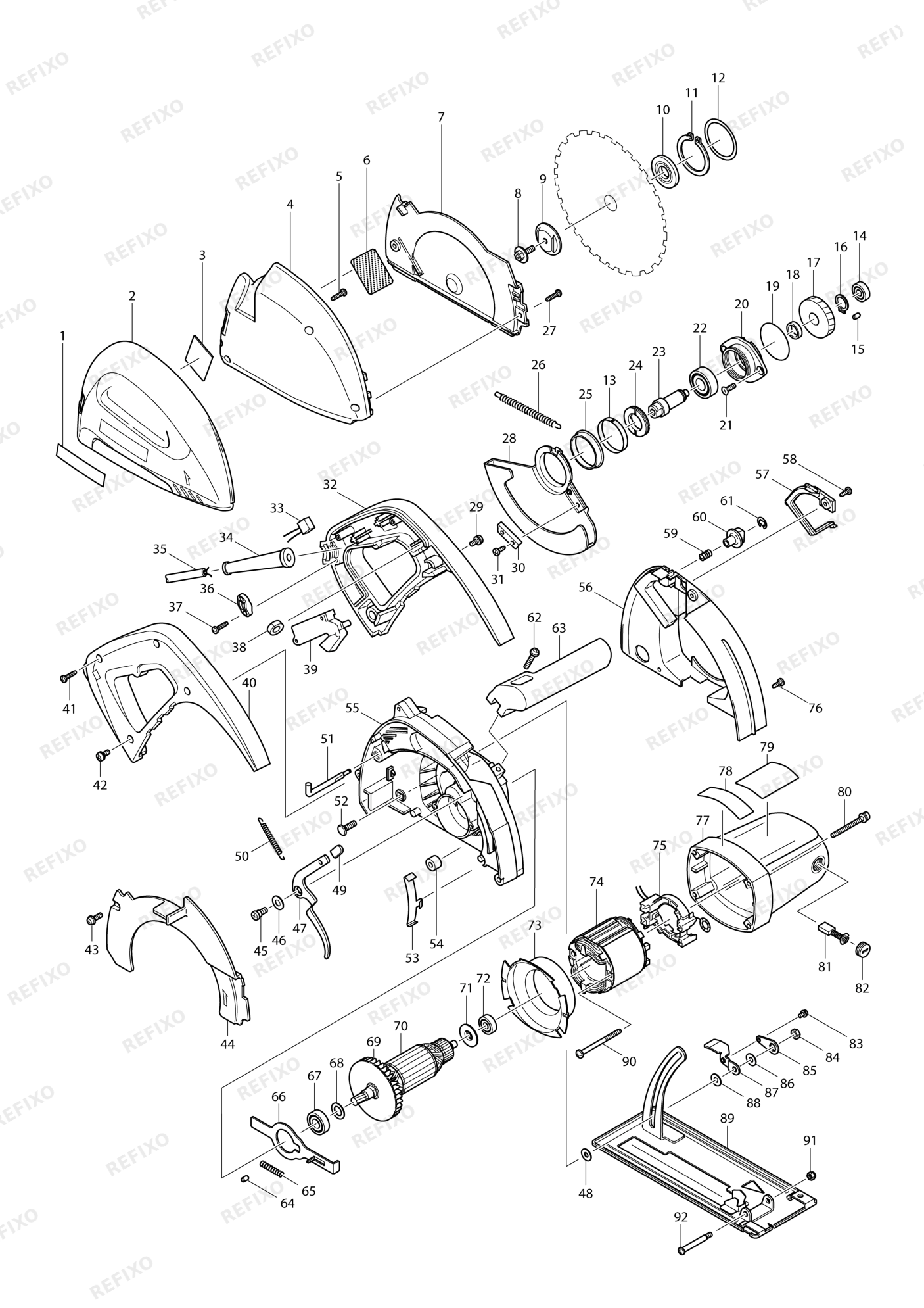 MAKITA 4131 — схема запчастей