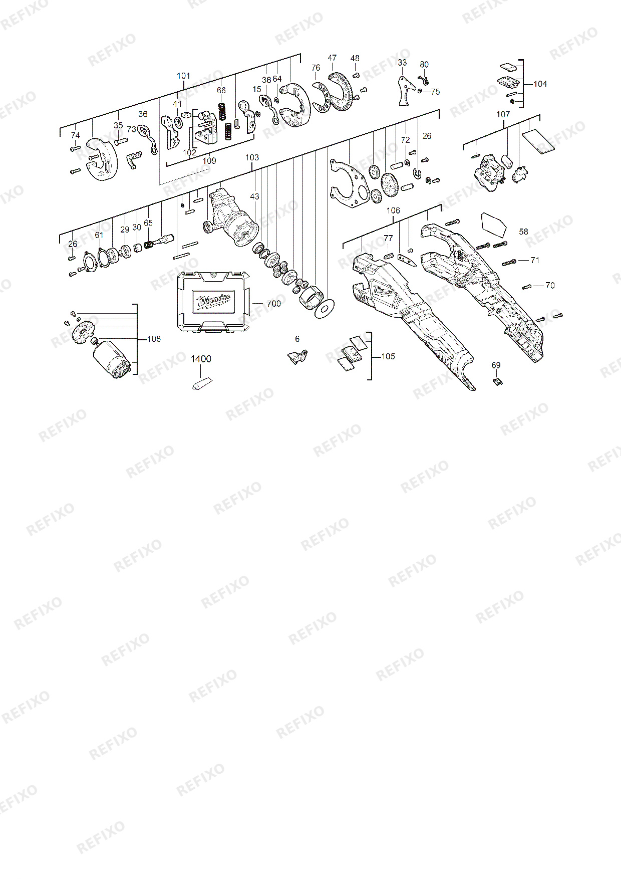 MILWAUKEE M12PCSS 0 4933479241 4000483470 — схема запчастей