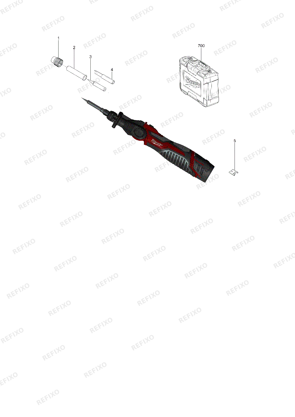 MILWAUKEE M12SI 0 4933459760 4000481356 — схема запчастей