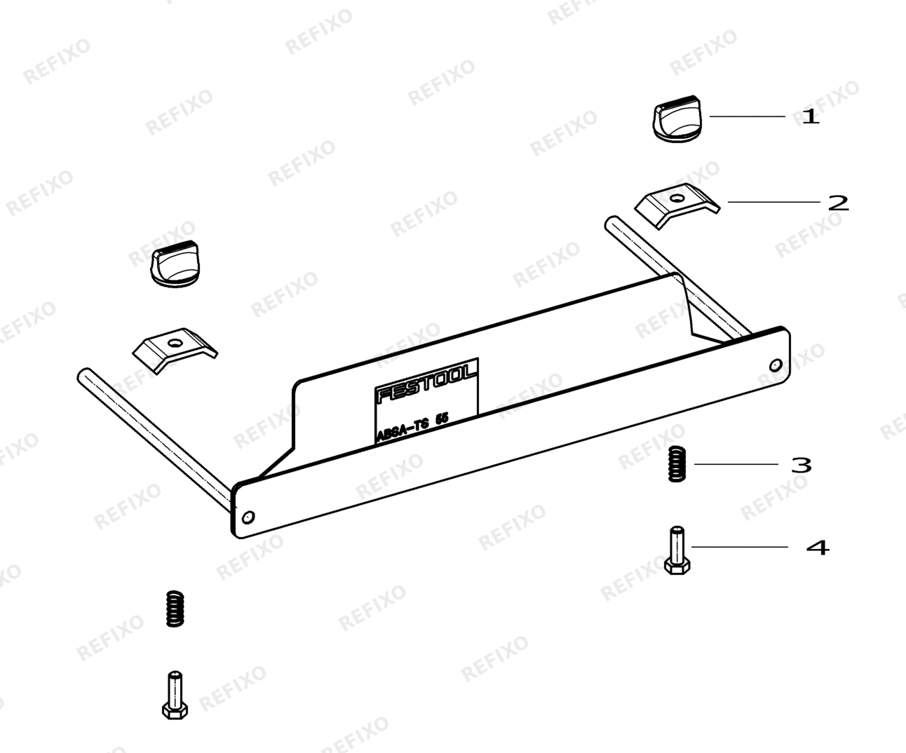 Festool Крышка ABSA-TS 55 491750 — схема запчастей