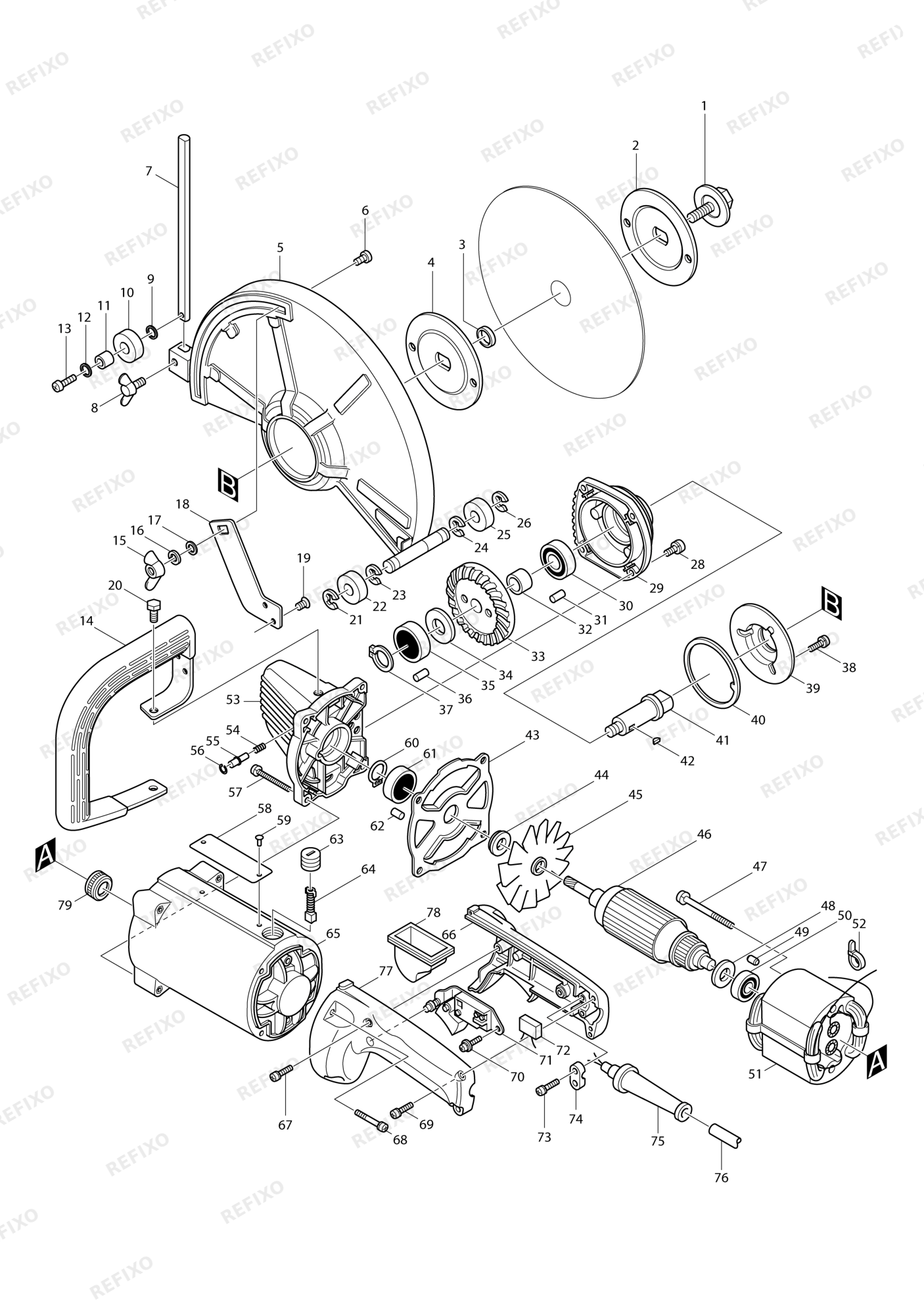 MAKITA 4110C — схема запчастей
