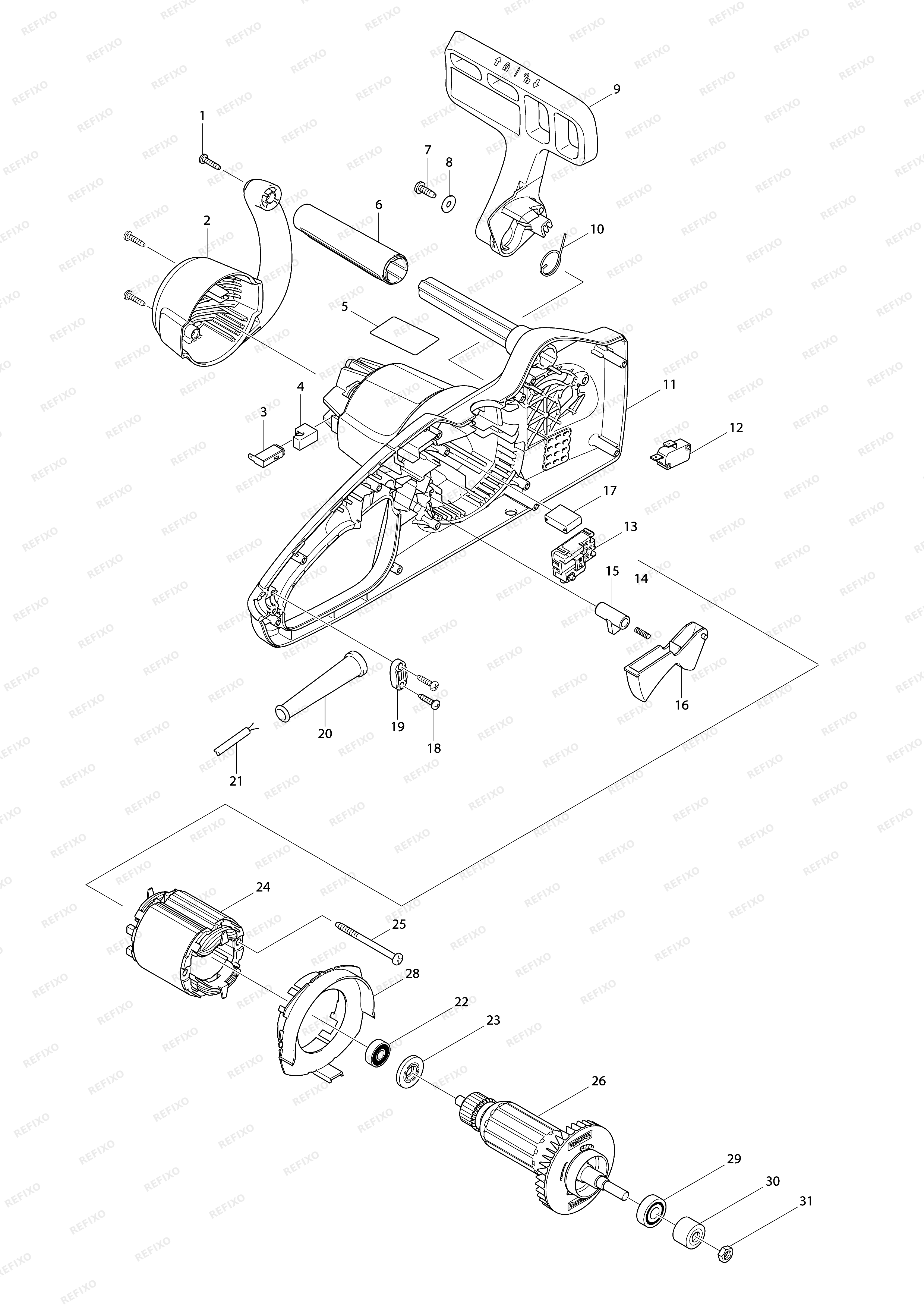 MAKITA ES-34TLC — схема запчастей