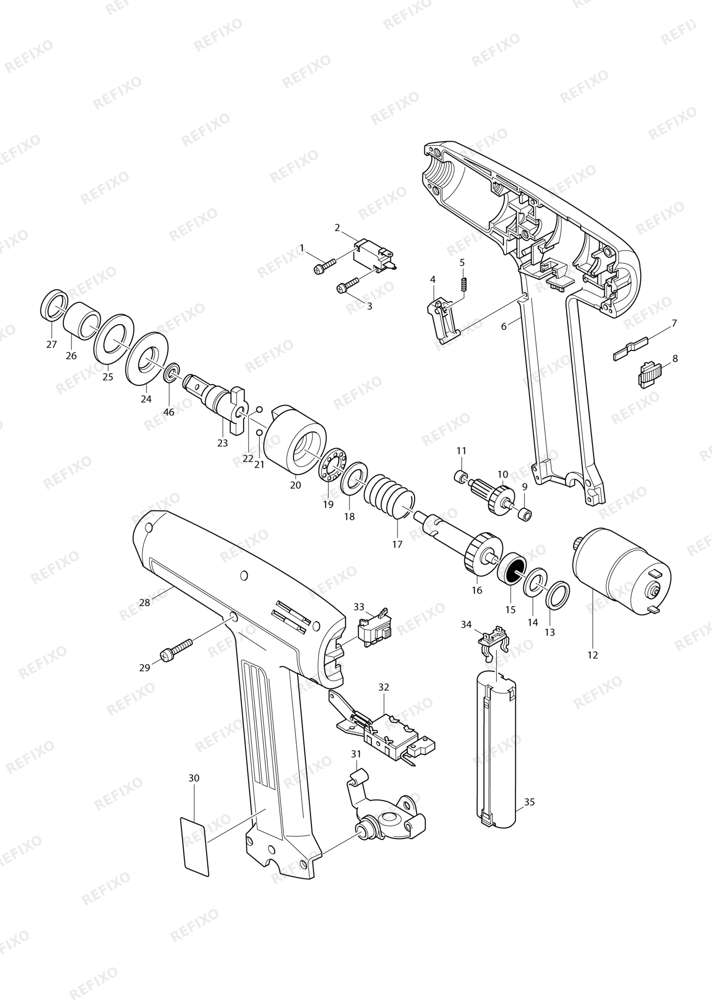 MAKITA 6900D — схема запчастей
