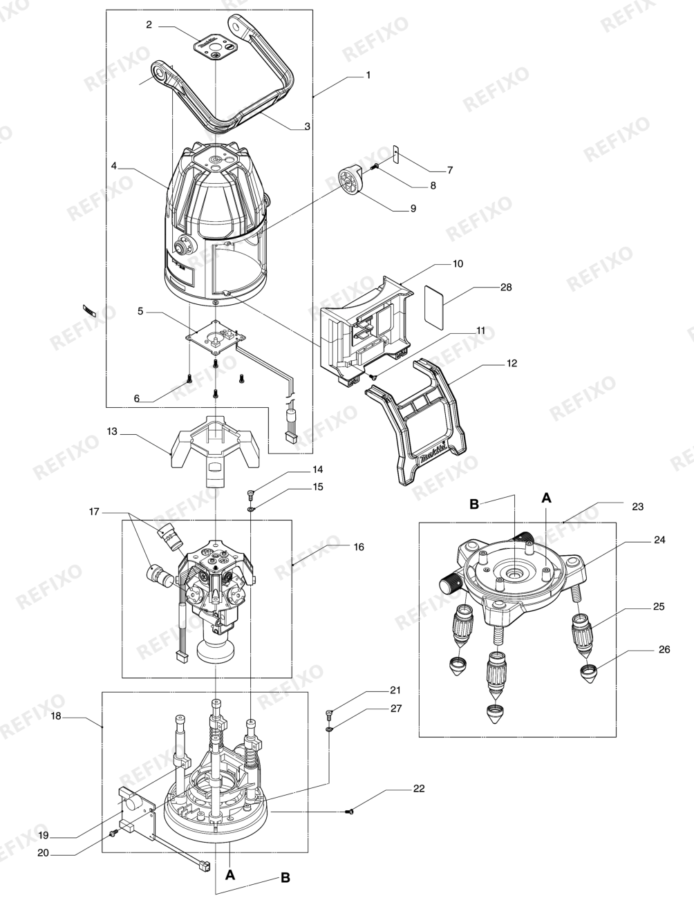 MAKITA SK40GD — схема запчастей