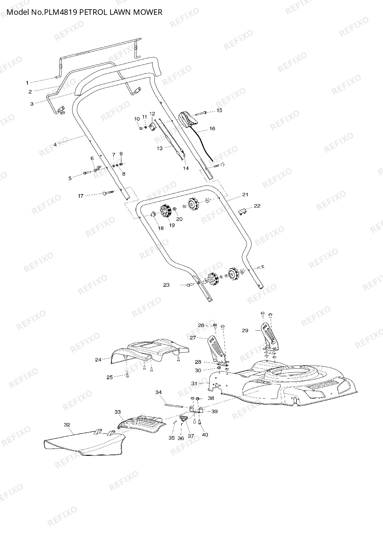 MAKITA PLM4819 — схема запчастей
