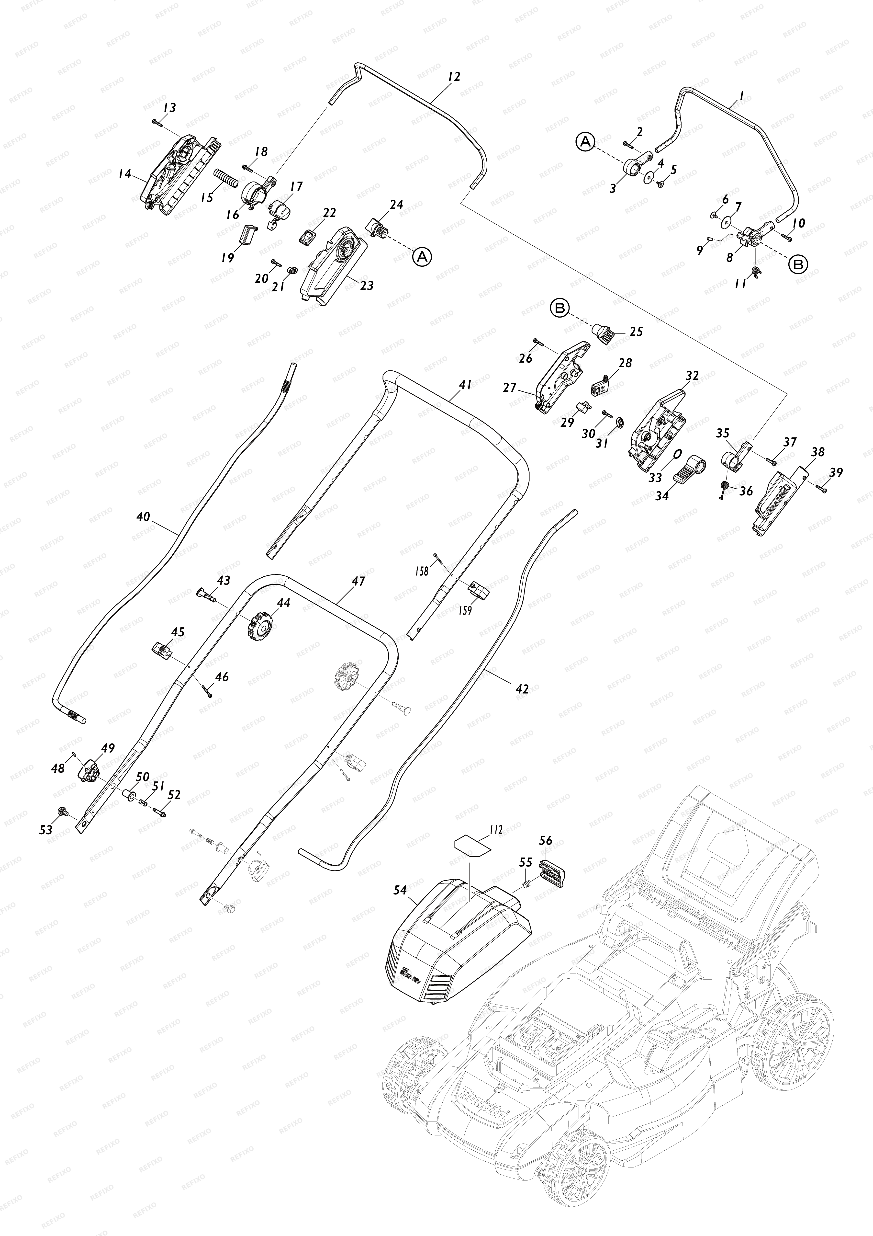 MAKITA DLM481 — схема запчастей