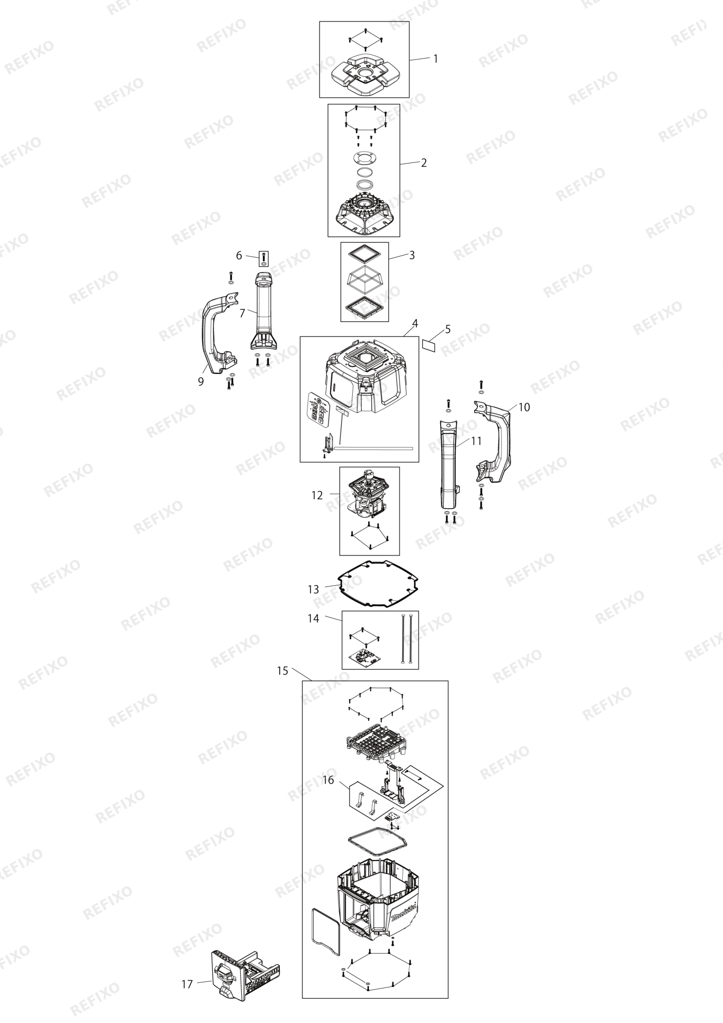 MAKITA SKR001 — схема запчастей
