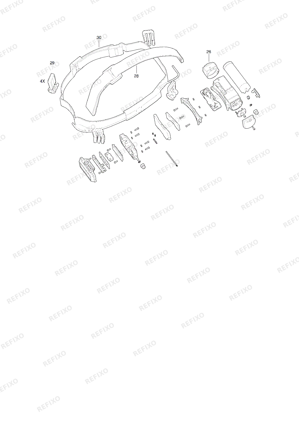 MILWAUKEE L4HLRP 201 4933471390 4000474486 — схема запчастей