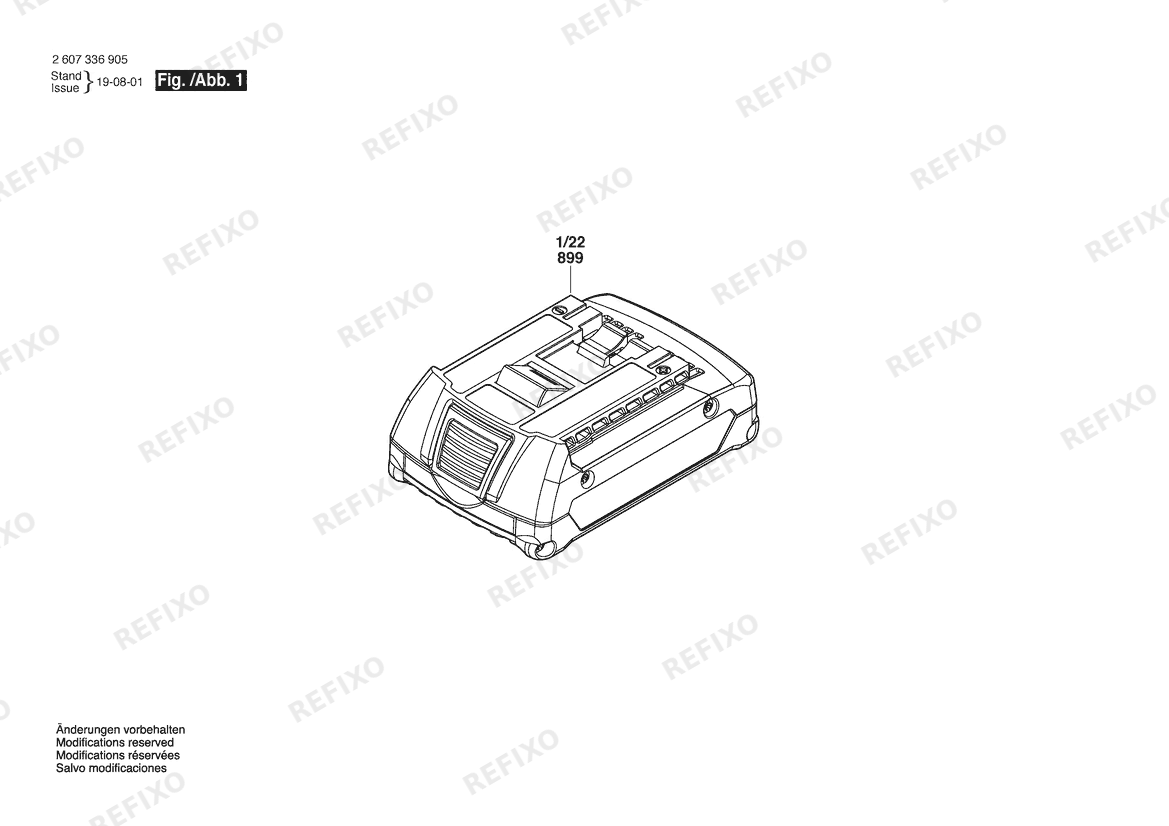Bosch Аккумуляторный -Paket аккумуляторный -Paket | 18 V (1 607 A35 0MA) — схема запчастей