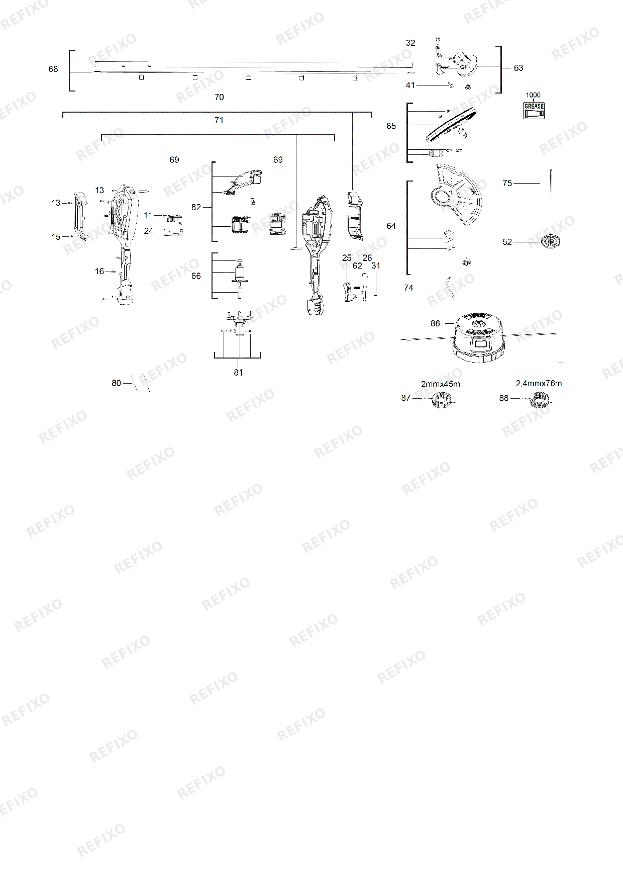 MILWAUKEE M18CLT 0 4933459345 4000467236 — схема запчастей