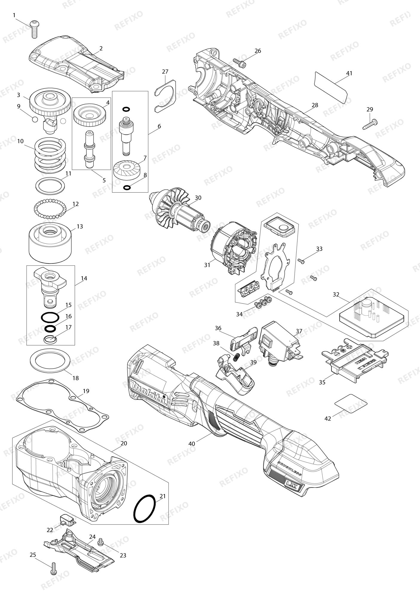 MAKITA DTL300 — схема запчастей
