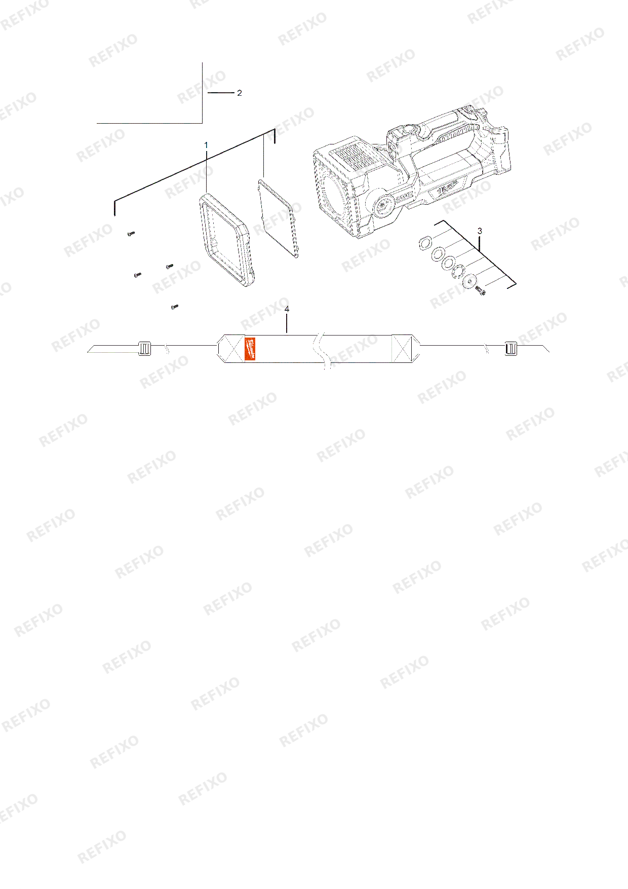 MILWAUKEE M18SLED 0 4933459159 4000458237 — схема запчастей
