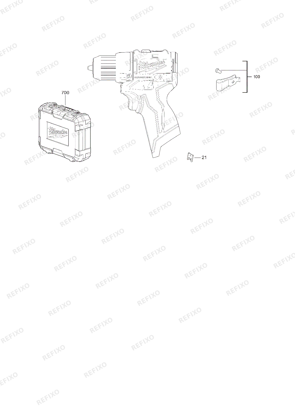 MILWAUKEE M12BLDDRC 0 4933499683 4000505317 — схема запчастей