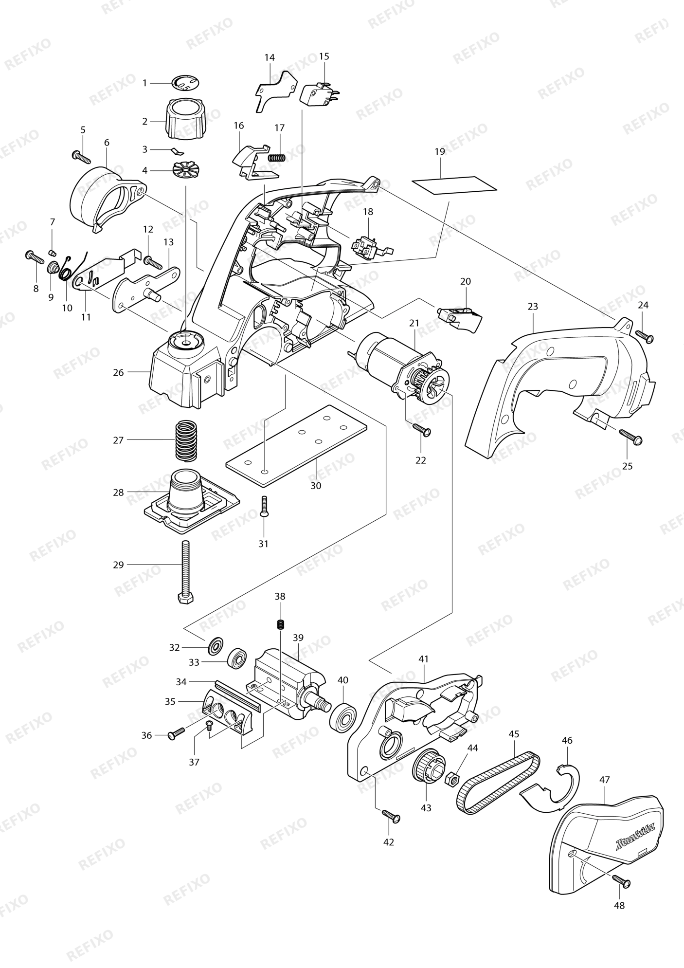 MAKITA 1050D — схема запчастей