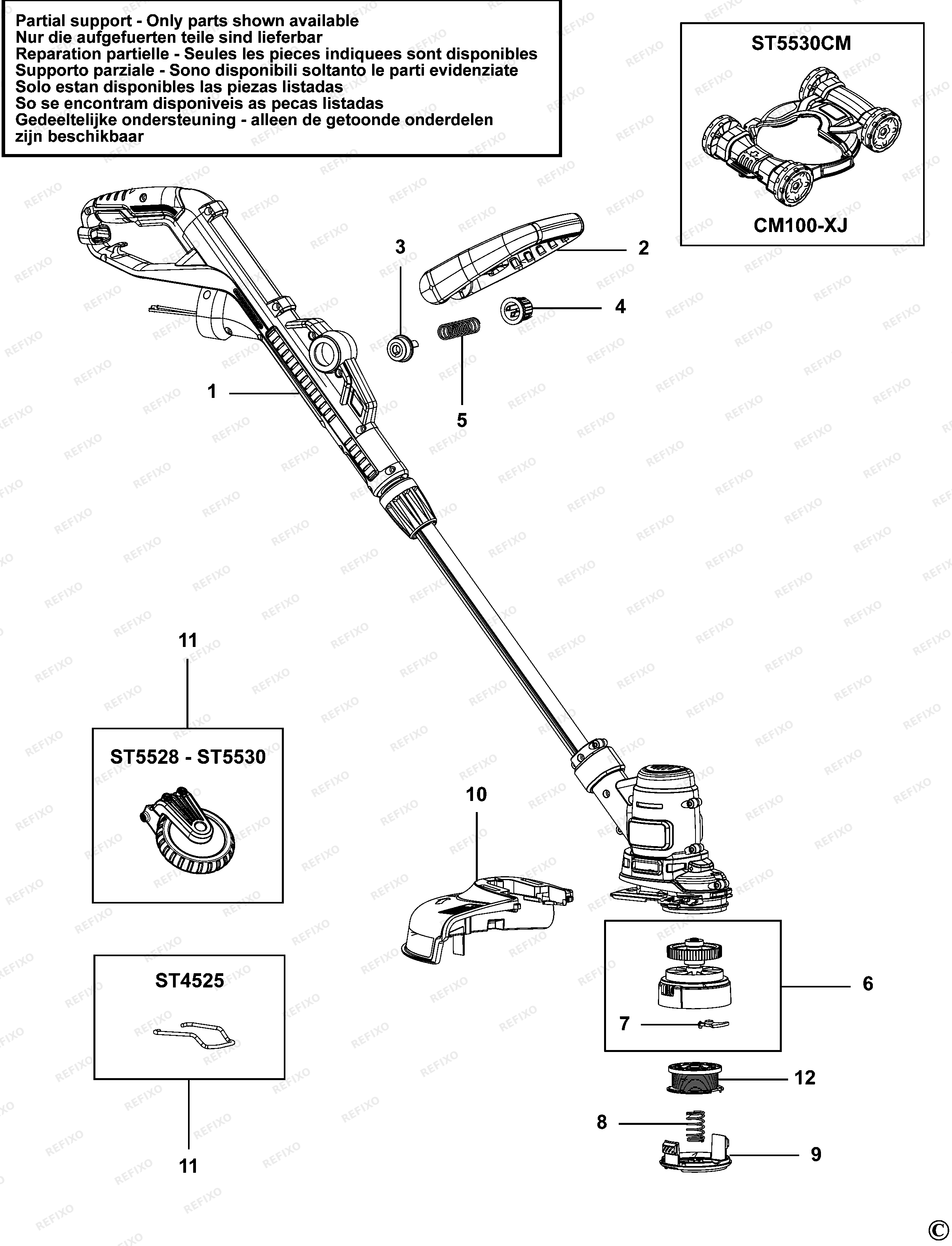 Black&Decker Ð¢Ð ÐÐÐÐÐ BDST5530CM — схема запчастей