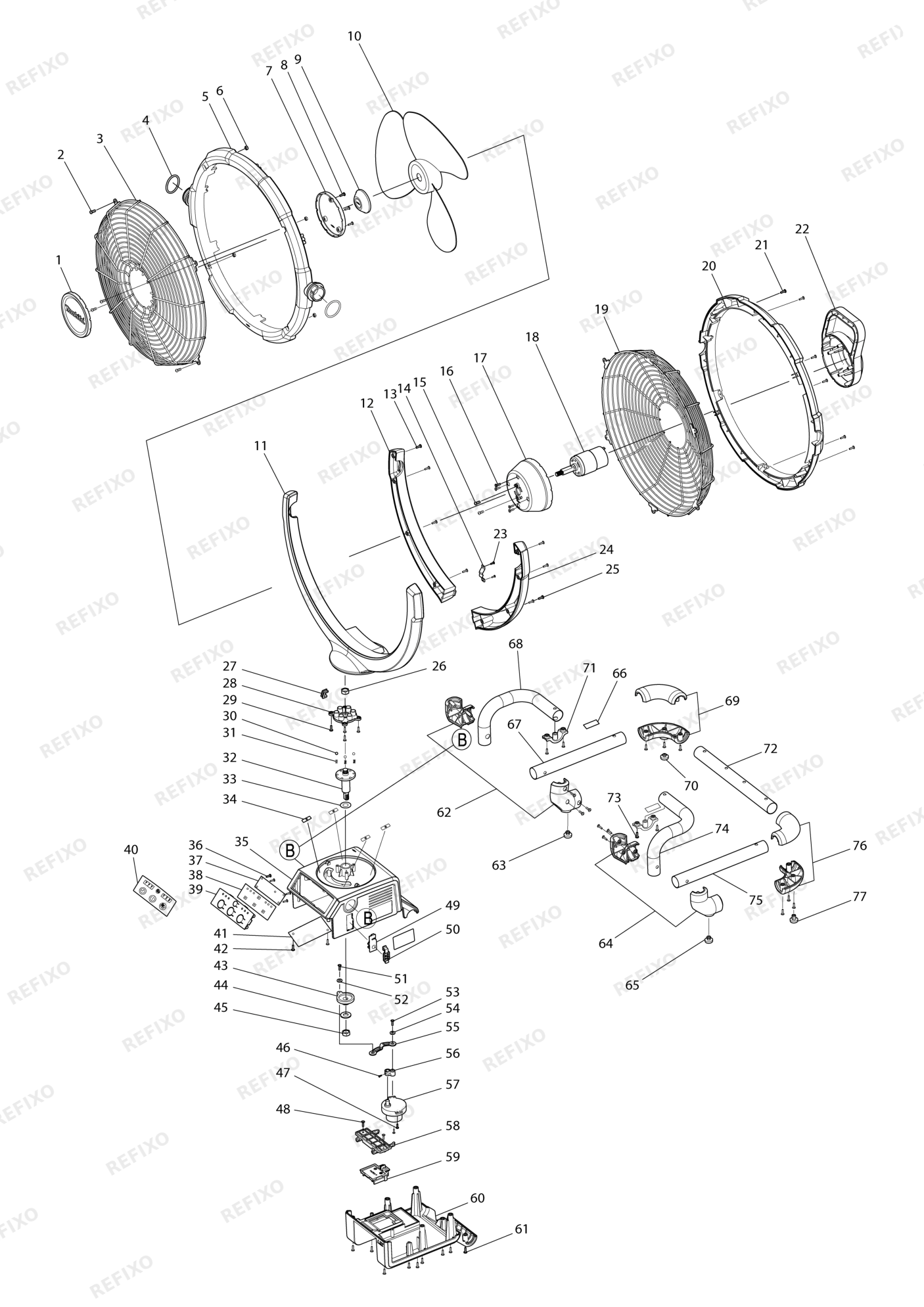 MAKITA DCF300 — схема запчастей