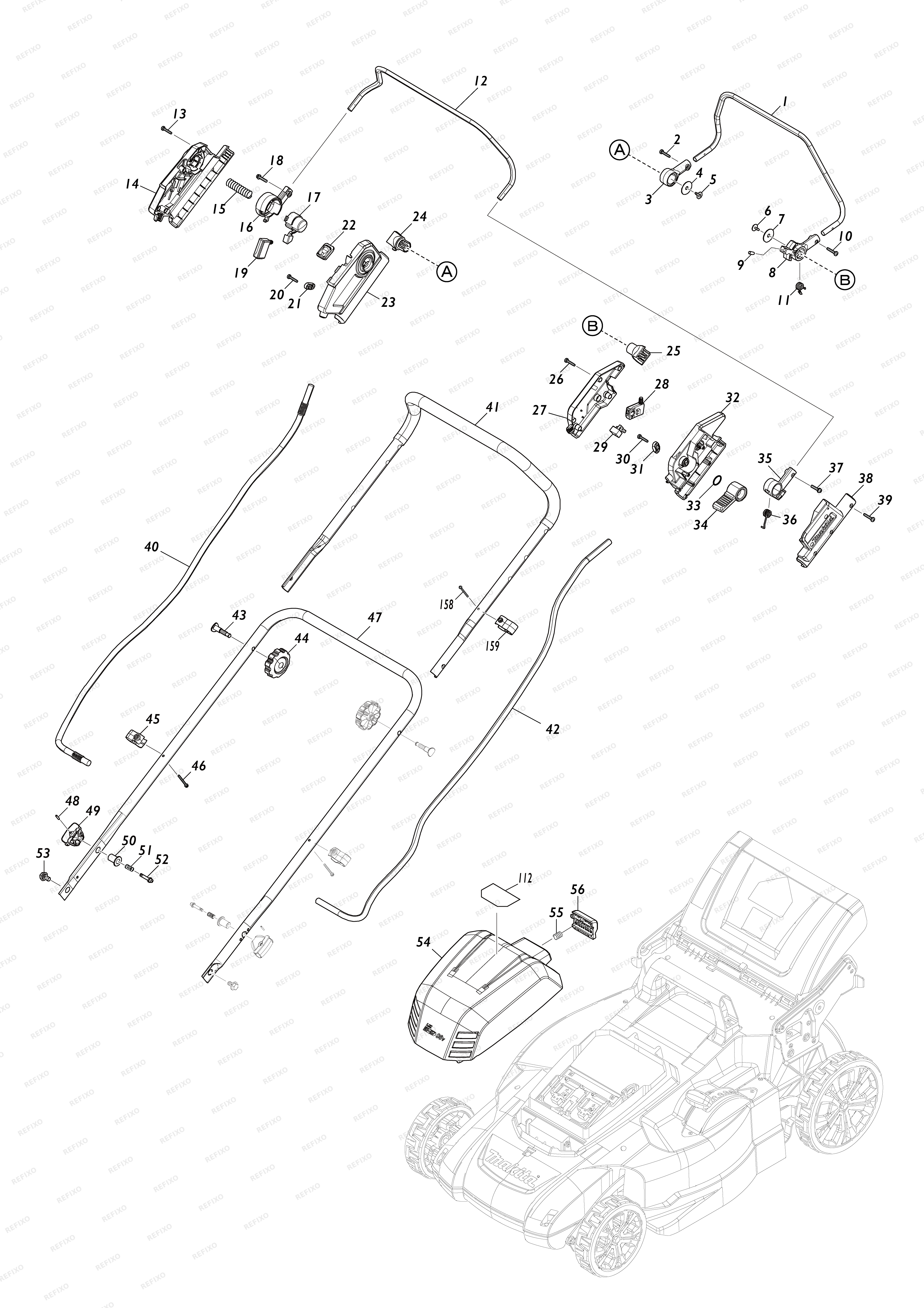 MAKITA DLM539 — схема запчастей
