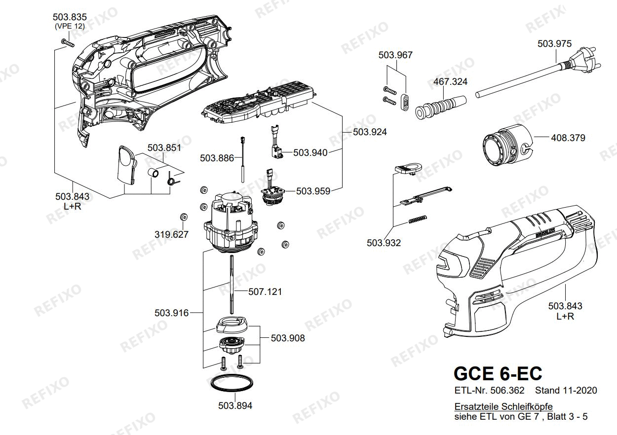 Flex GCE 6 EC — схема запчастей