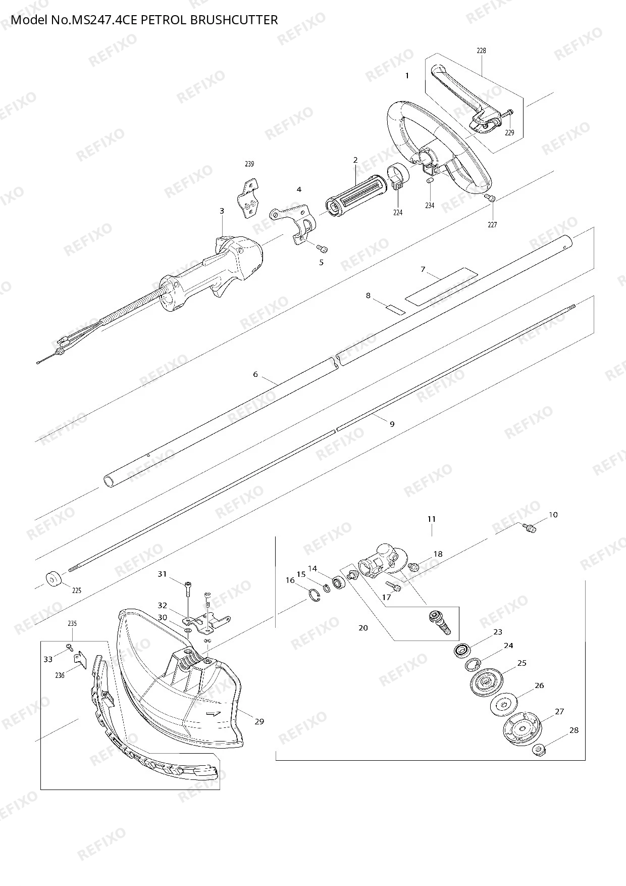 MAKITA MS 247.4C — схема запчастей