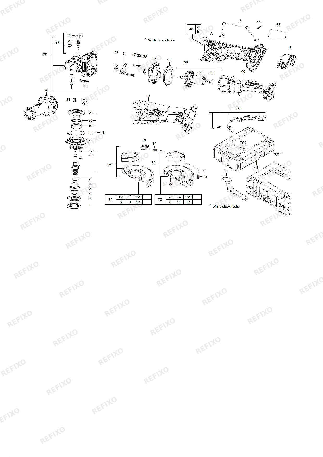 MILWAUKEE M18CAG 115XPD 0 4933447590 4000447591 — схема запчастей