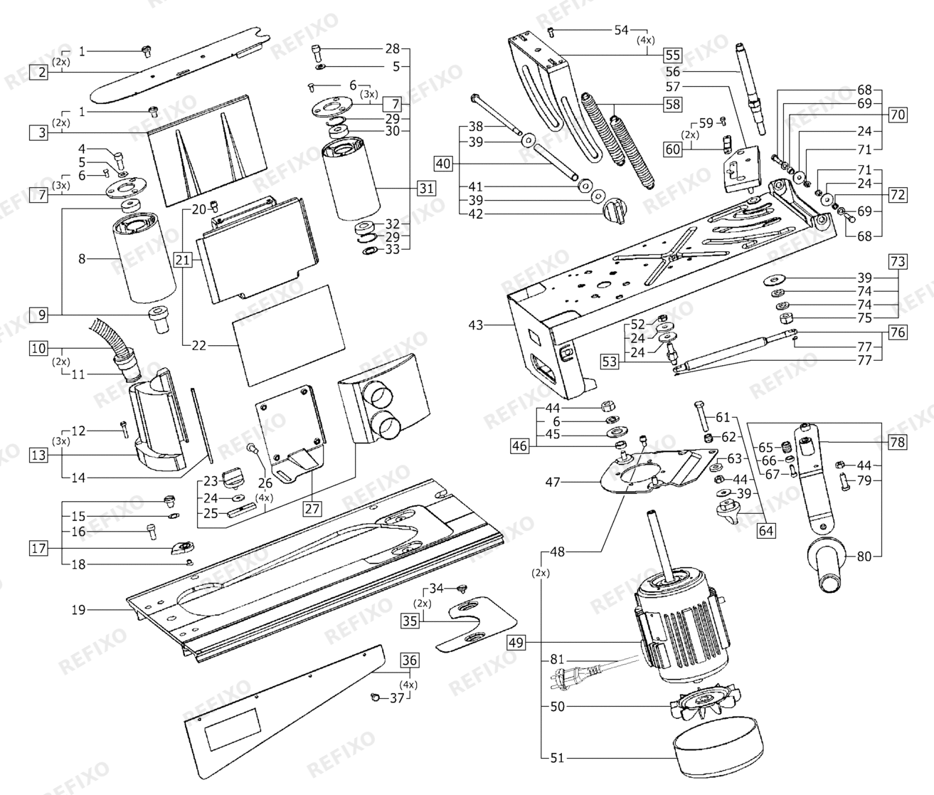 Festool CMS-MOD-BS 120 230V - Modul 493820 — схема запчастей
