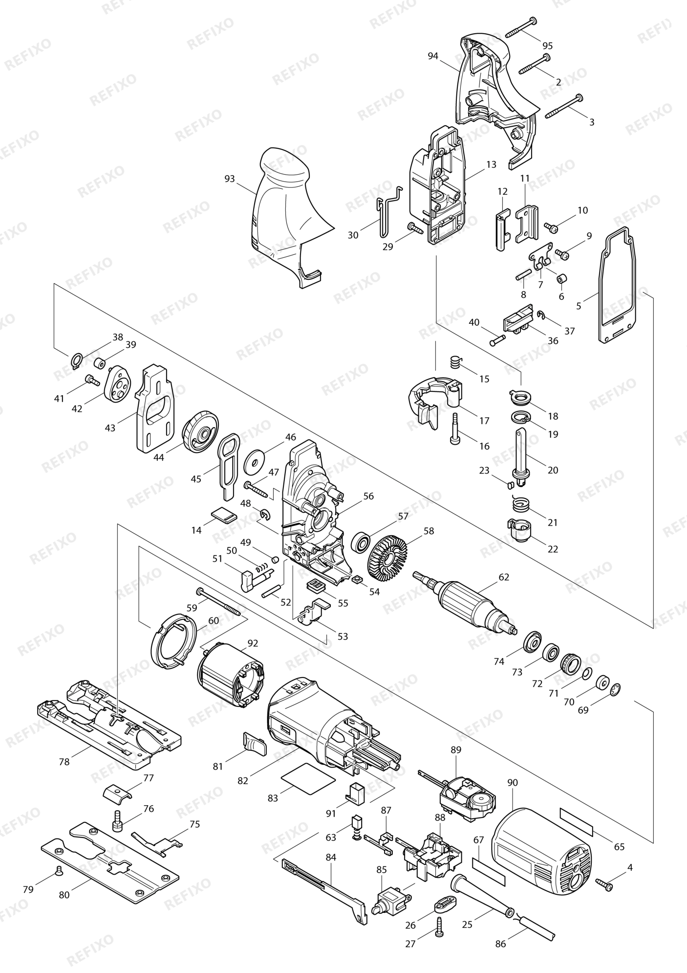 MAKITA 4341CT — схема запчастей