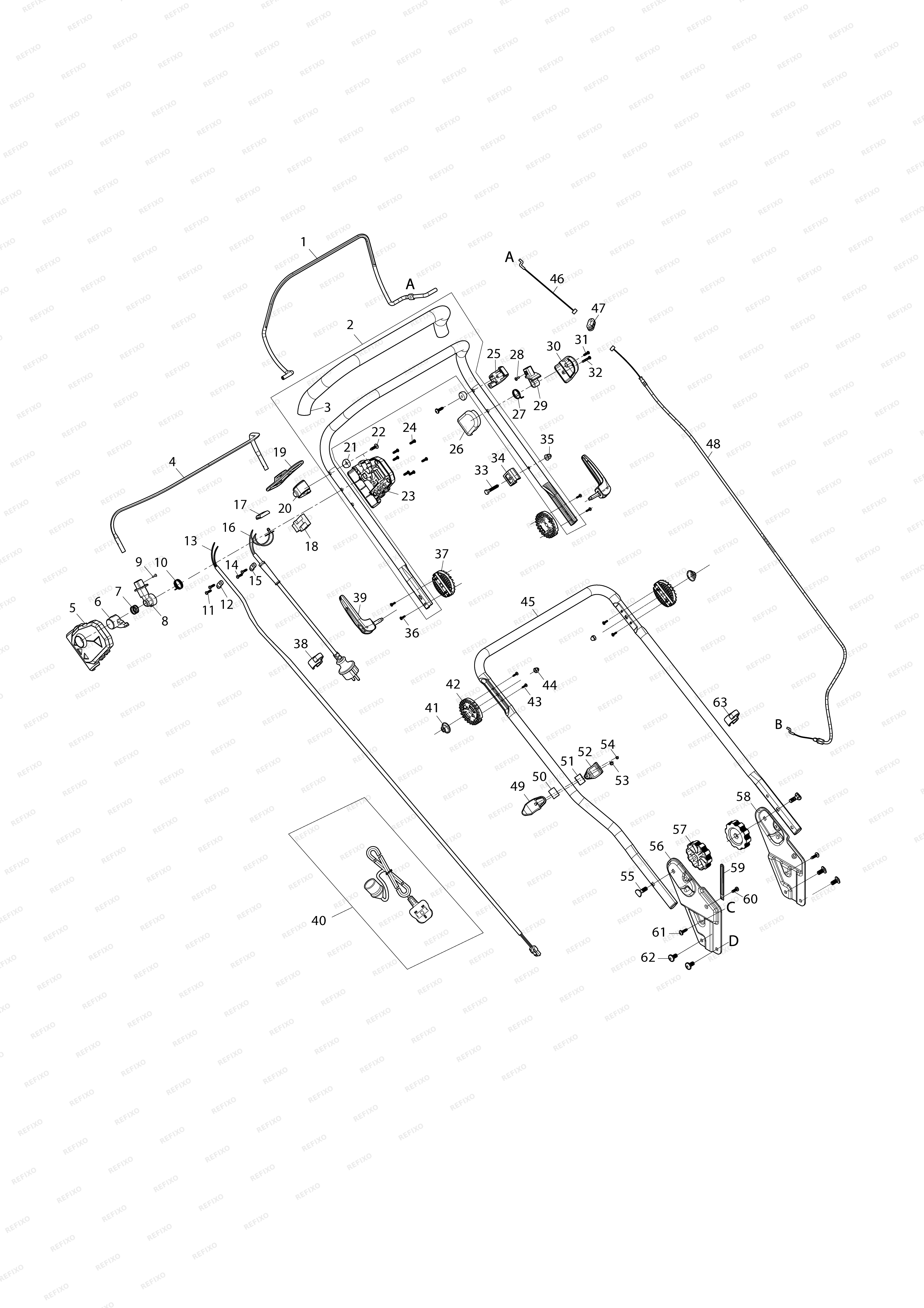 MAKITA ELM4621 — схема запчастей