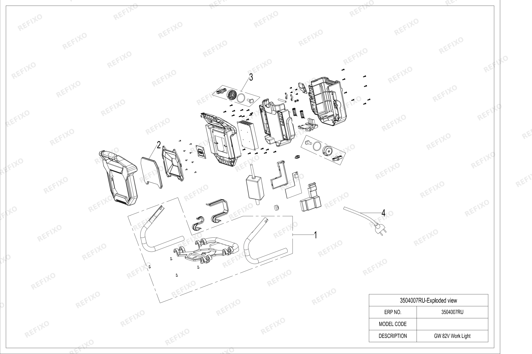 Greenworks 3504007RU-Exploded view1213 — схема запчастей