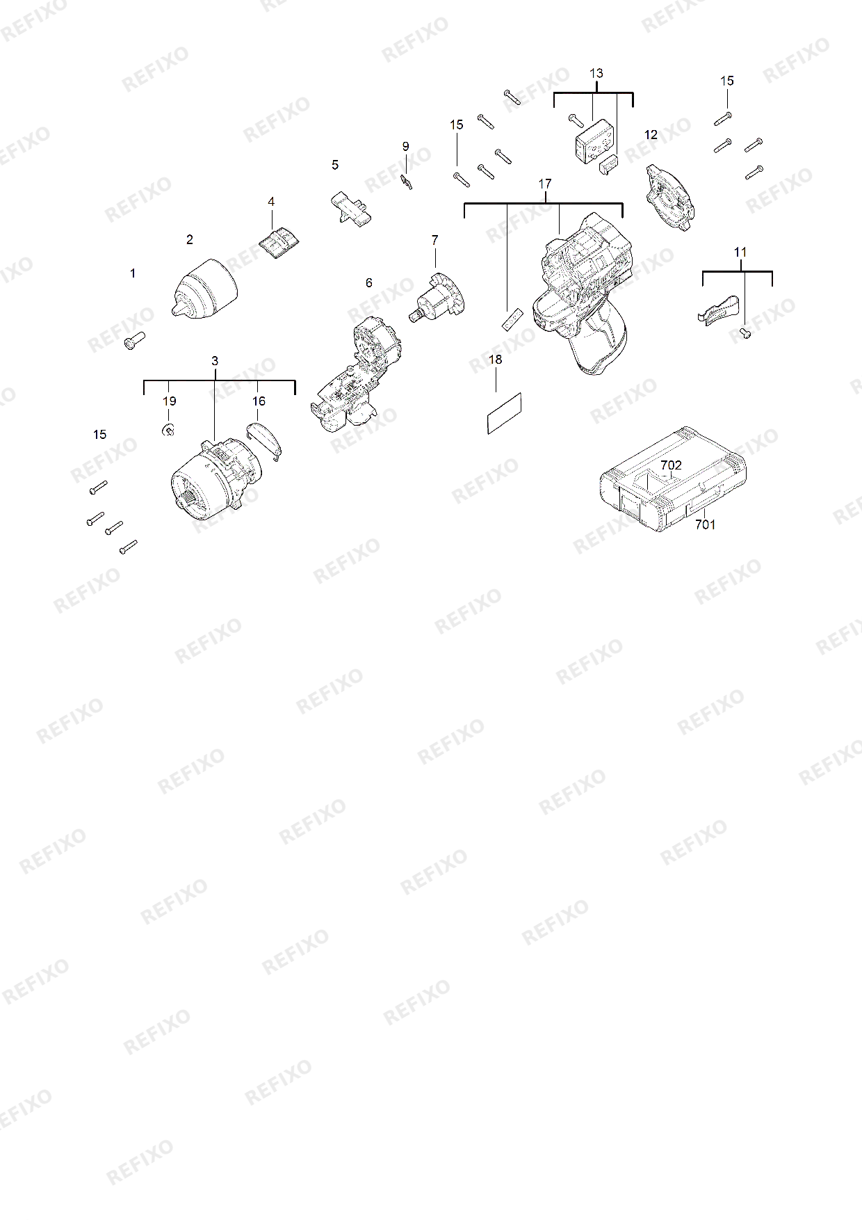 MILWAUKEE M12FPD2 0 4933479867 4000481337 — схема запчастей