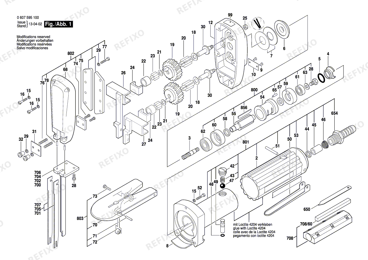 Bosch Pw-Schaumstoffsäge 7595-100 (0 607 595 100) — схема запчастей