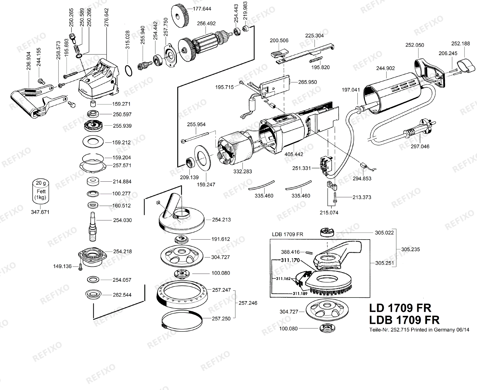 Flex LD 1709 FR 230CEE ab 01.06.2014 LD1709FR — схема запчастей