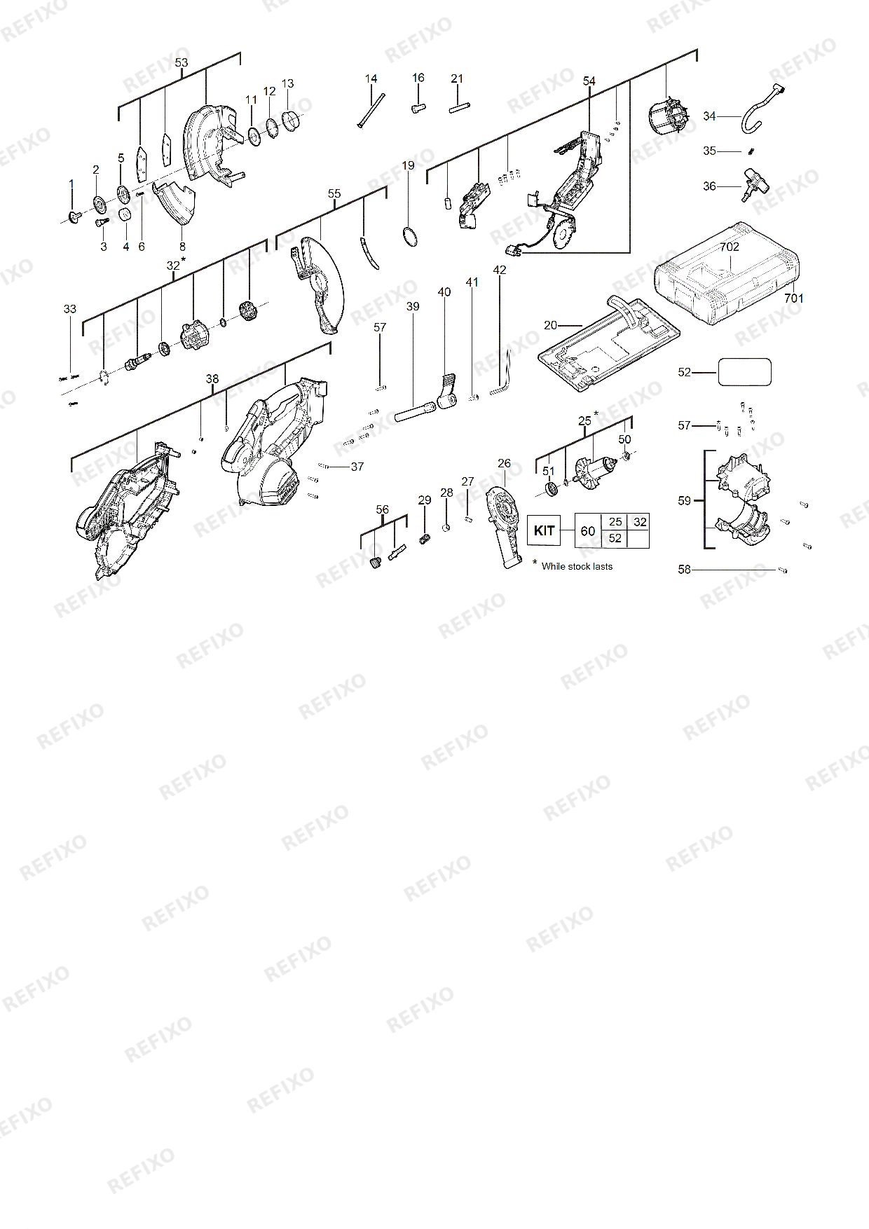 MILWAUKEE M18FMCS 0X 4933459192 4000458740 — схема запчастей