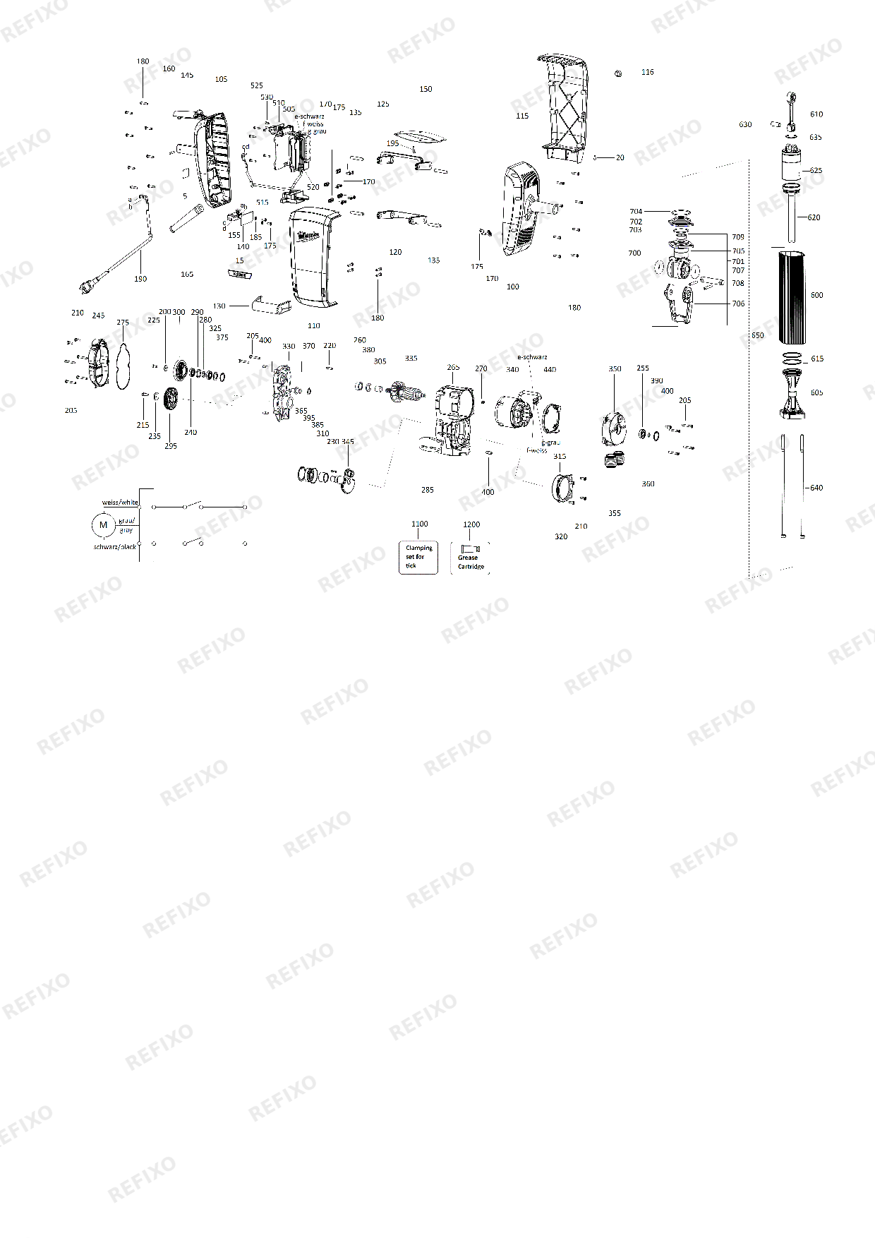 MILWAUKEE K2628H 4933471685 4000468800 — схема запчастей