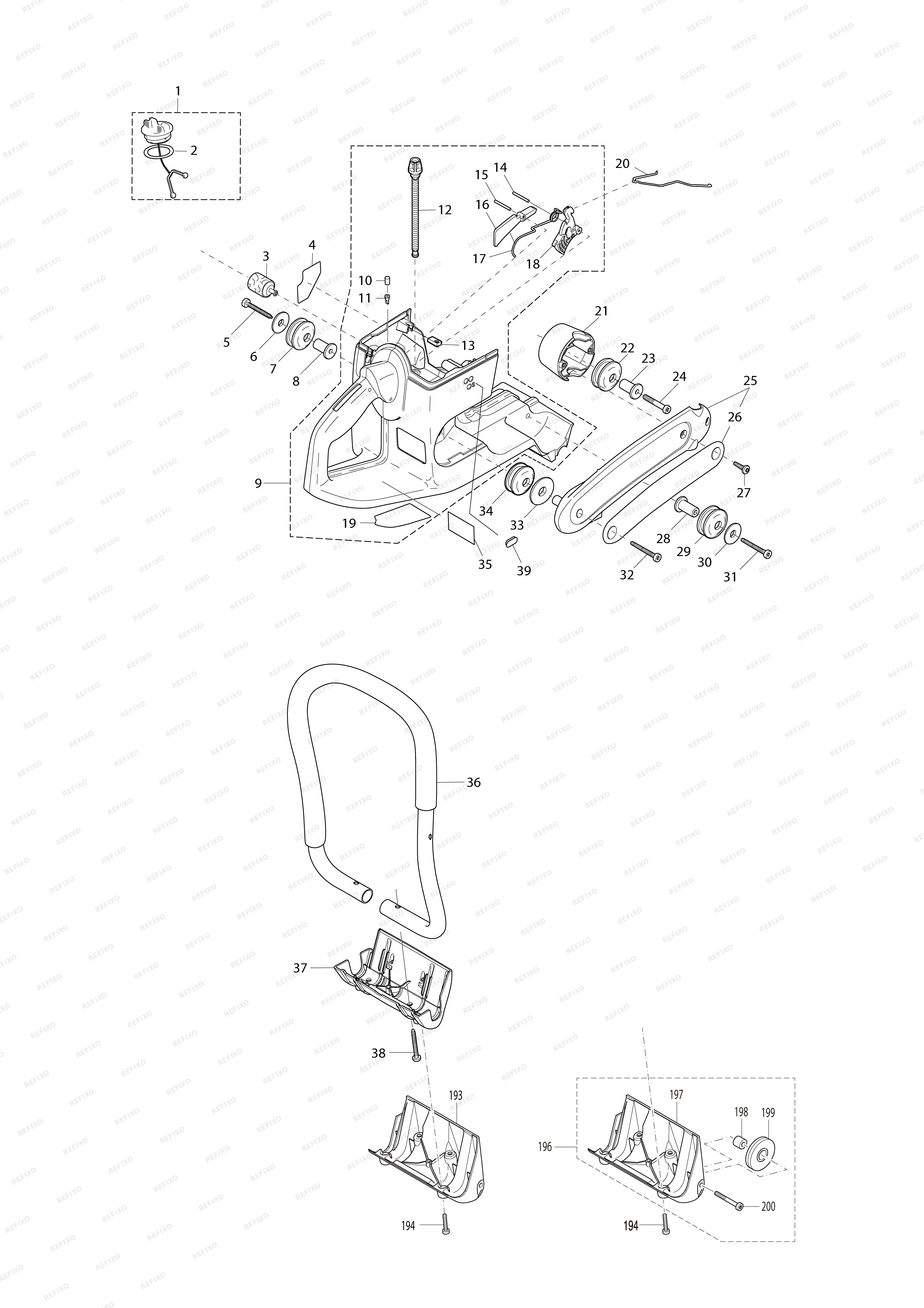 MAKITA DPC8132 — схема запчастей