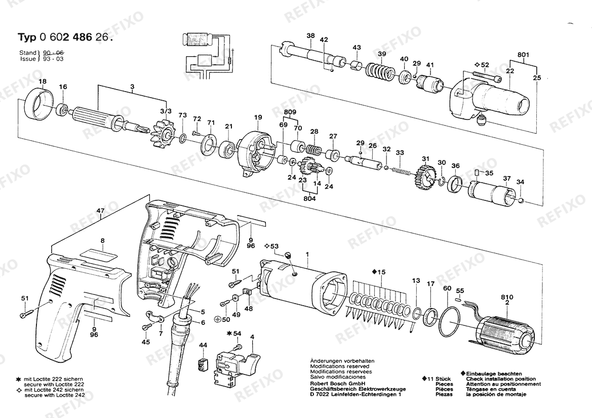 Bosch Hf-Abschaltschrauber HSR 55-A (0 602 486 264) — схема запчастей
