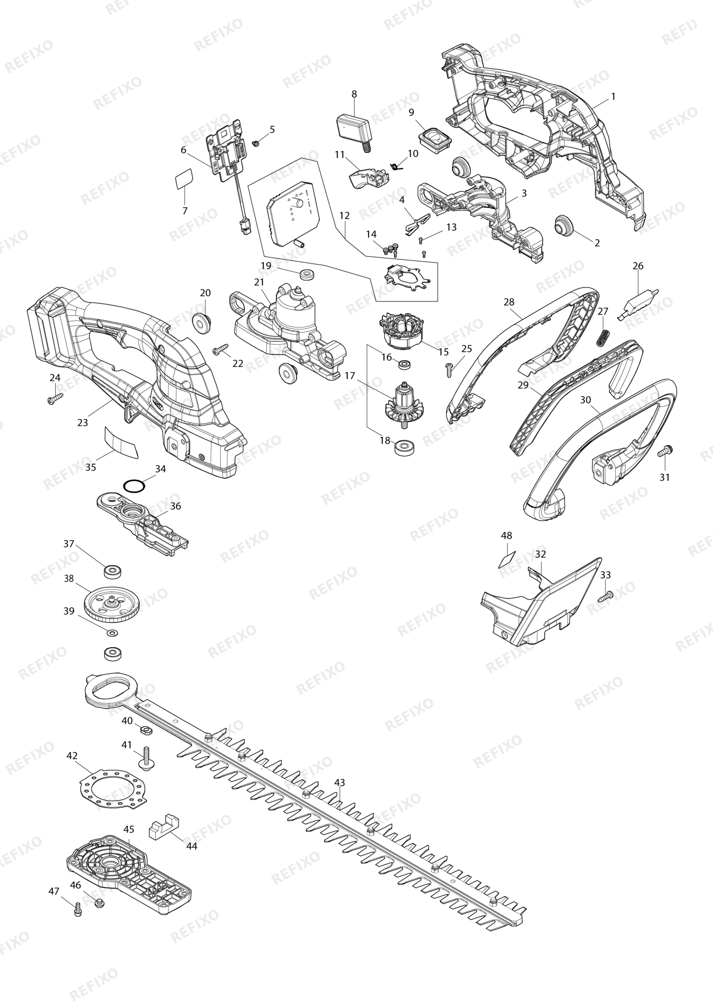 MAKITA UH020G — схема запчастей