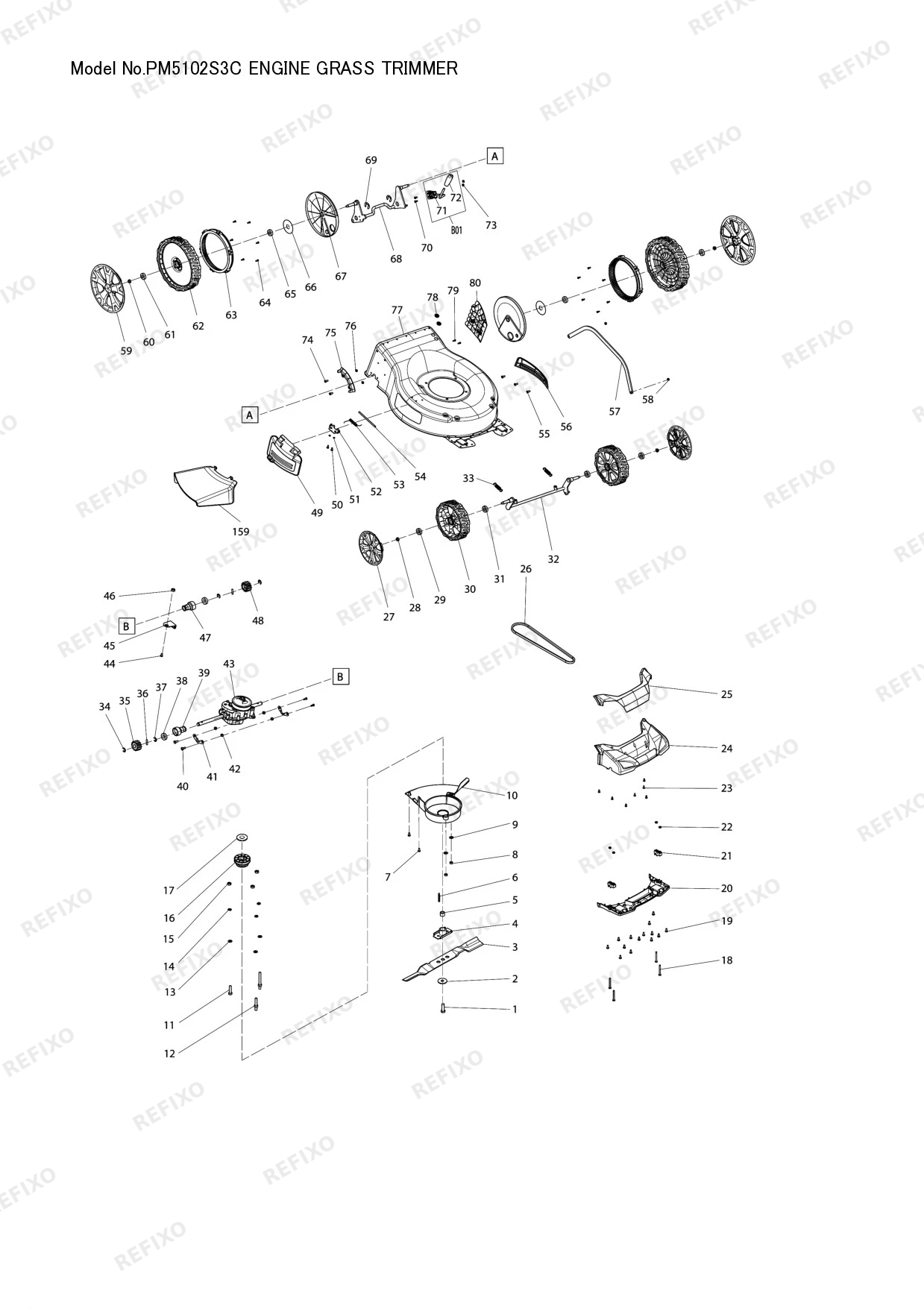MAKITA PM5102S3C — схема запчастей