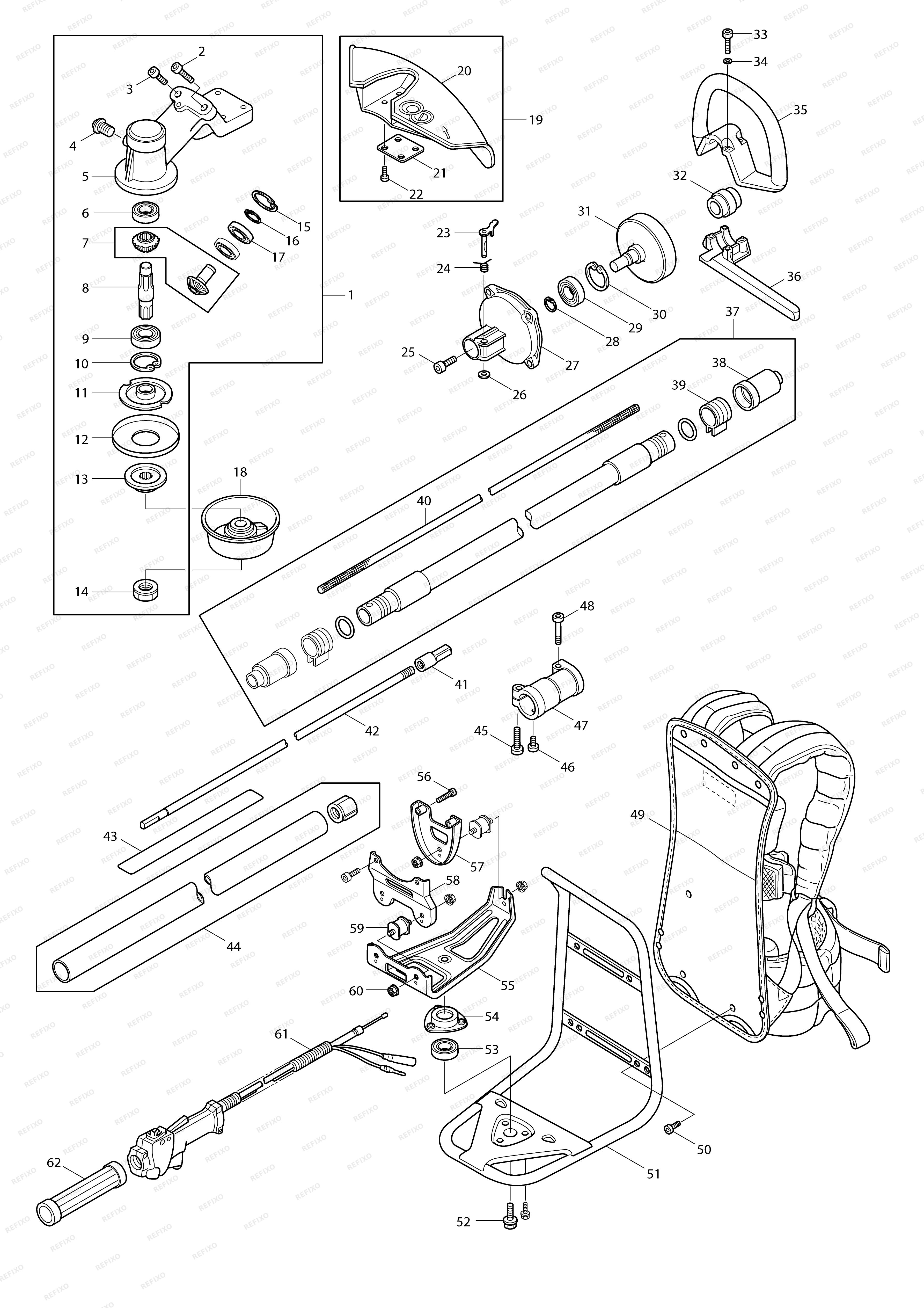 MAKITA EBH341R — схема запчастей