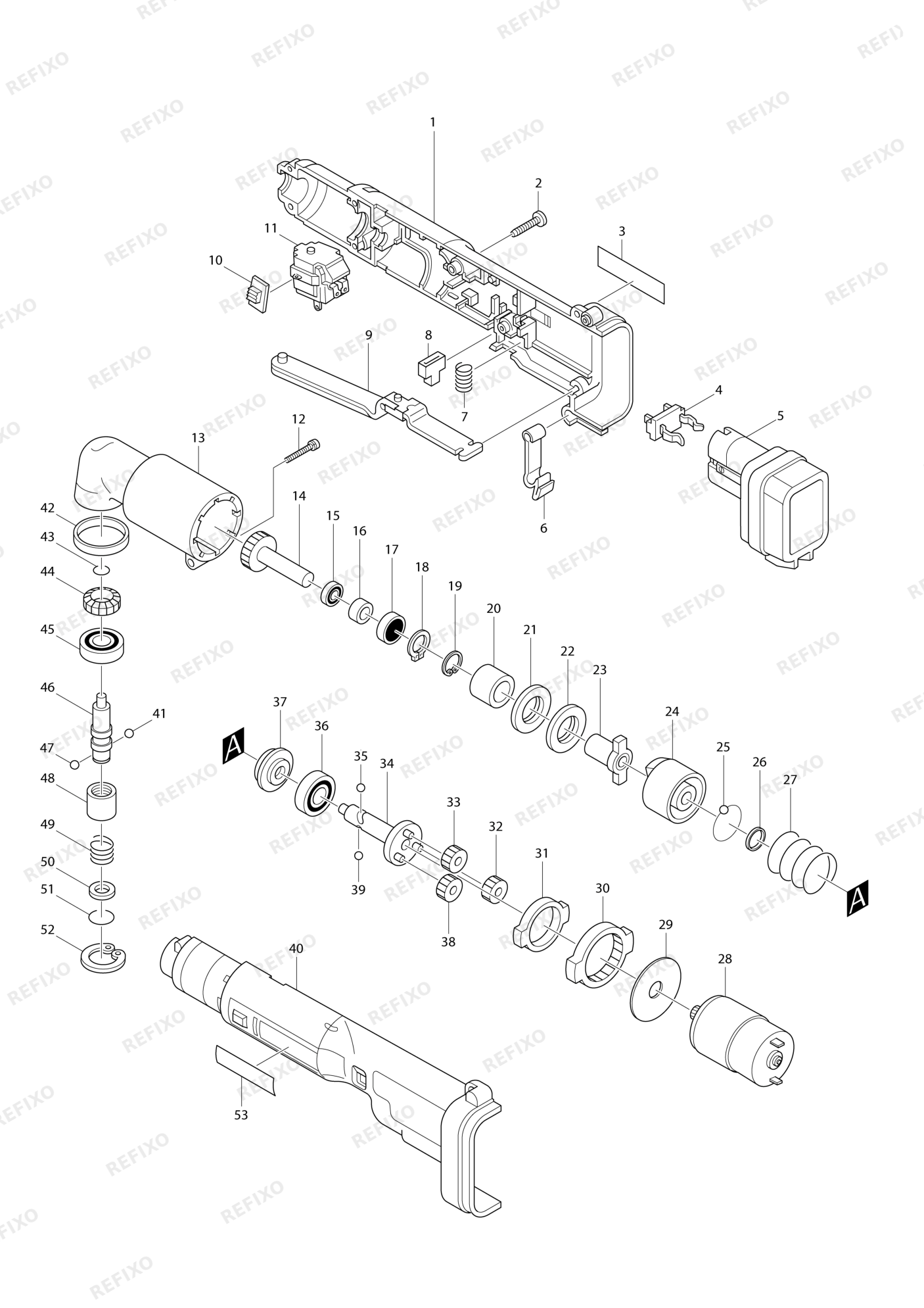 MAKITA 6940D — схема запчастей