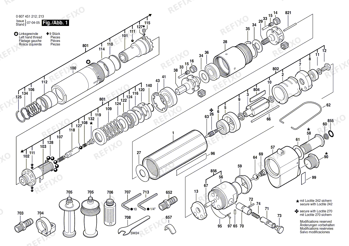 Bosch Pw- шуруповёрт -Ind 370 WATT-SERIE (0 607 451 212) — схема запчастей