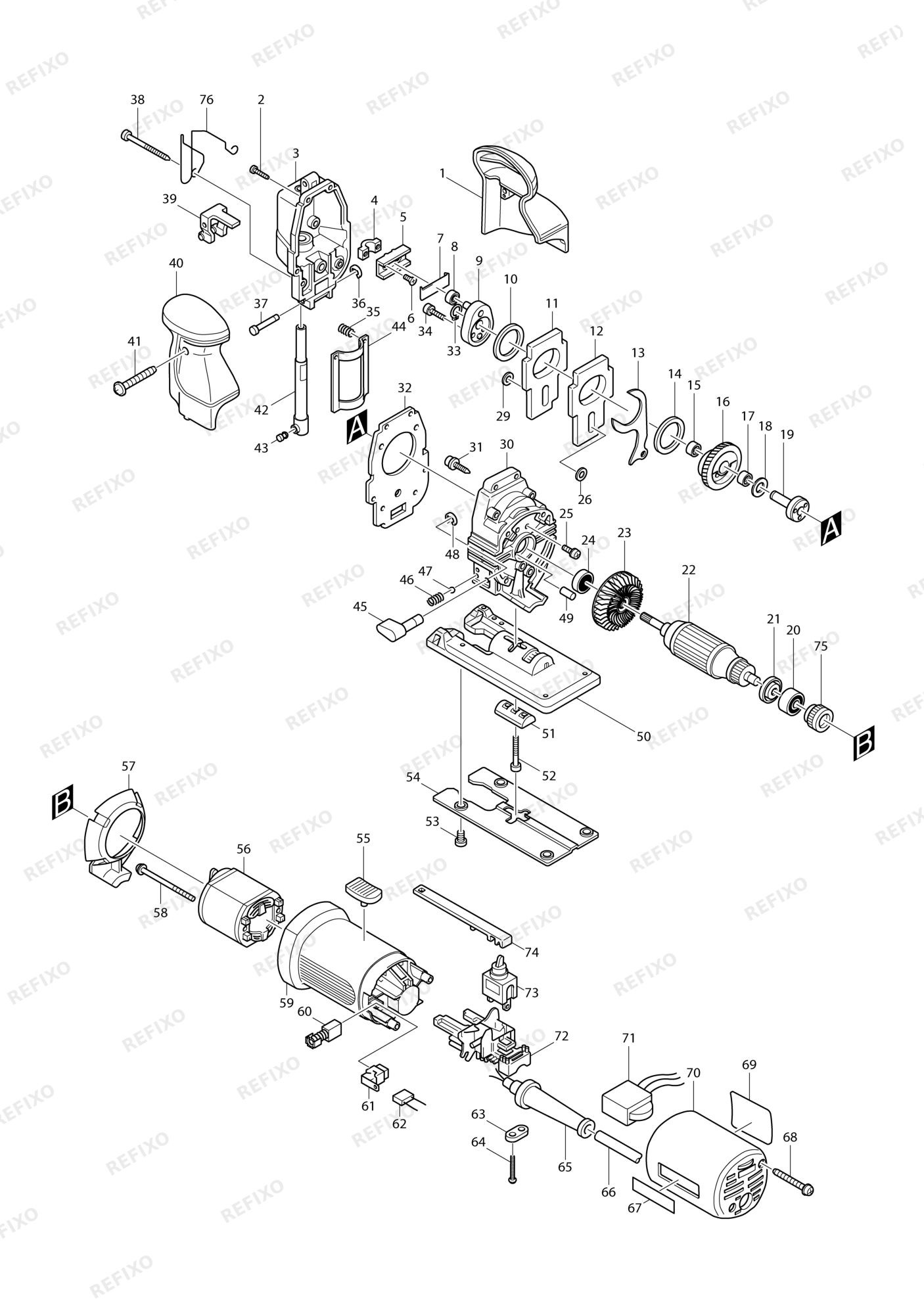 MAKITA 4305 — схема запчастей