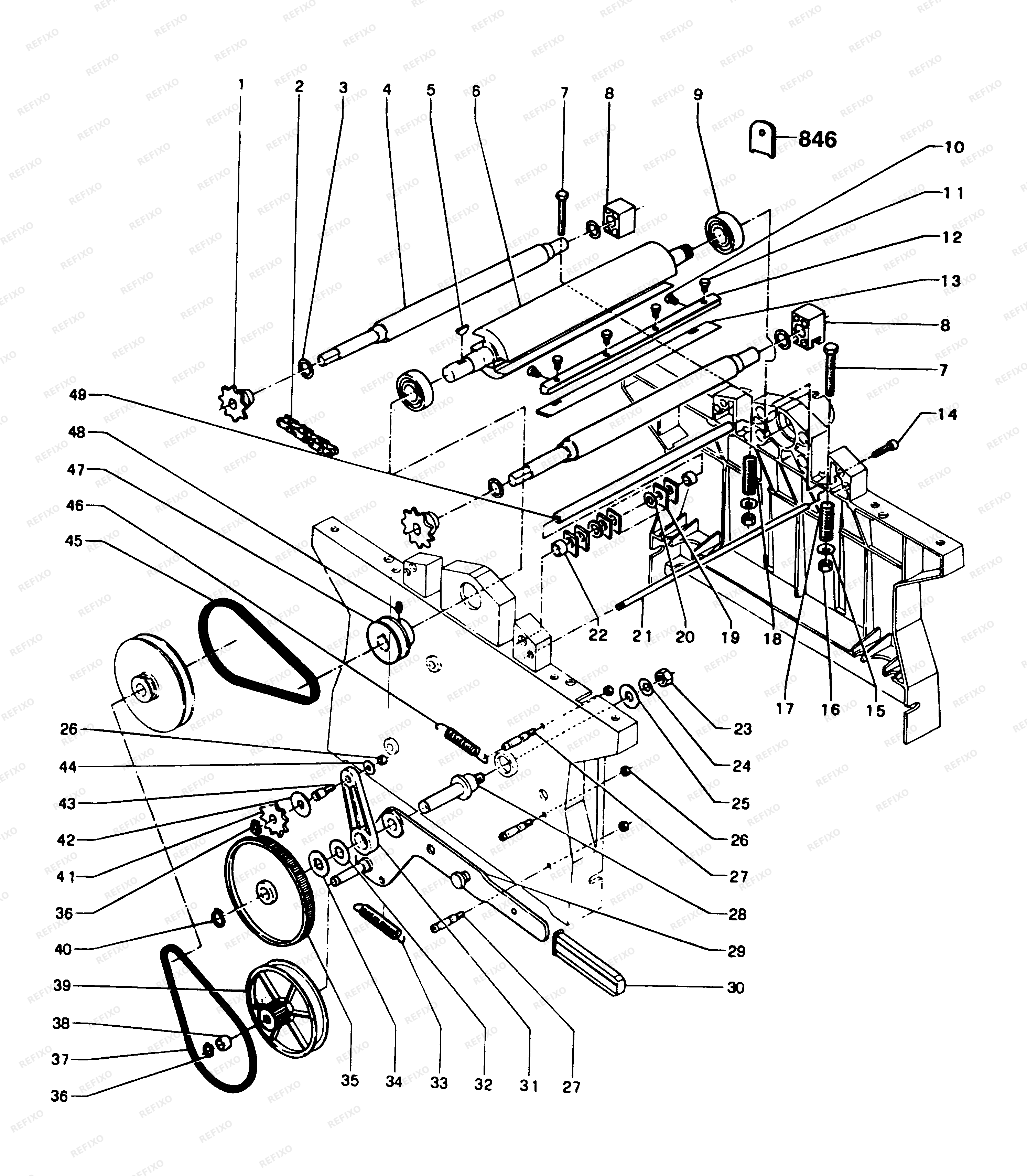 DeWalt РЕЙСМУСНЫЙ СТАНОК DW1151----K — схема запчастей